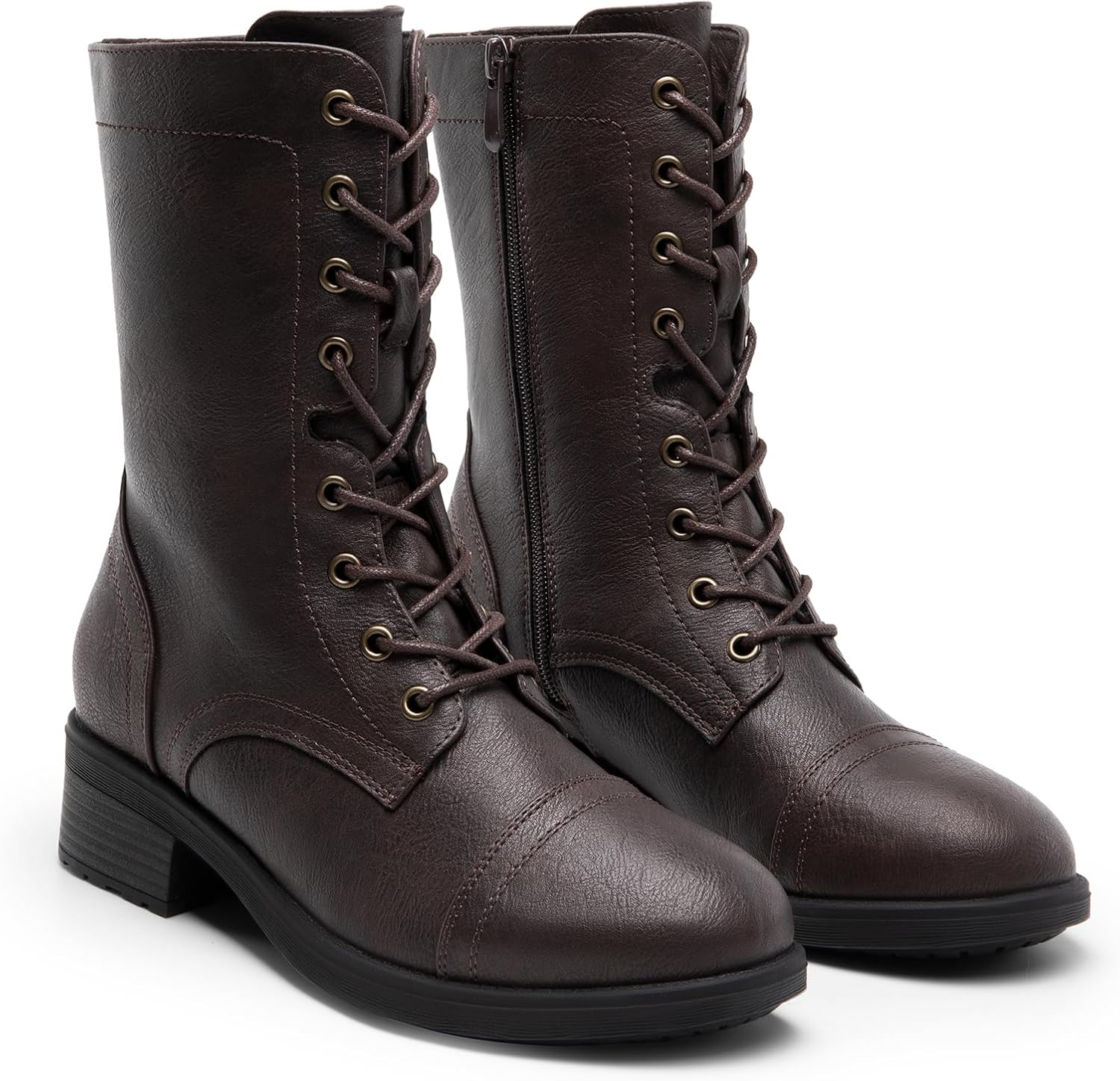 DREAM PAIRS Women's Combat Mid Calf Boots - Image 5