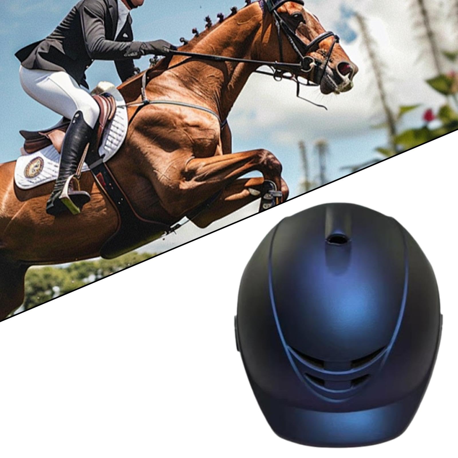 Casco de Equitación Ajustable con Carcasa Resistente, Interior Transpirable, Forro Extraíble, Fácil de Limpiar, Ajuste Cómodo, Adecuado para Montar a
