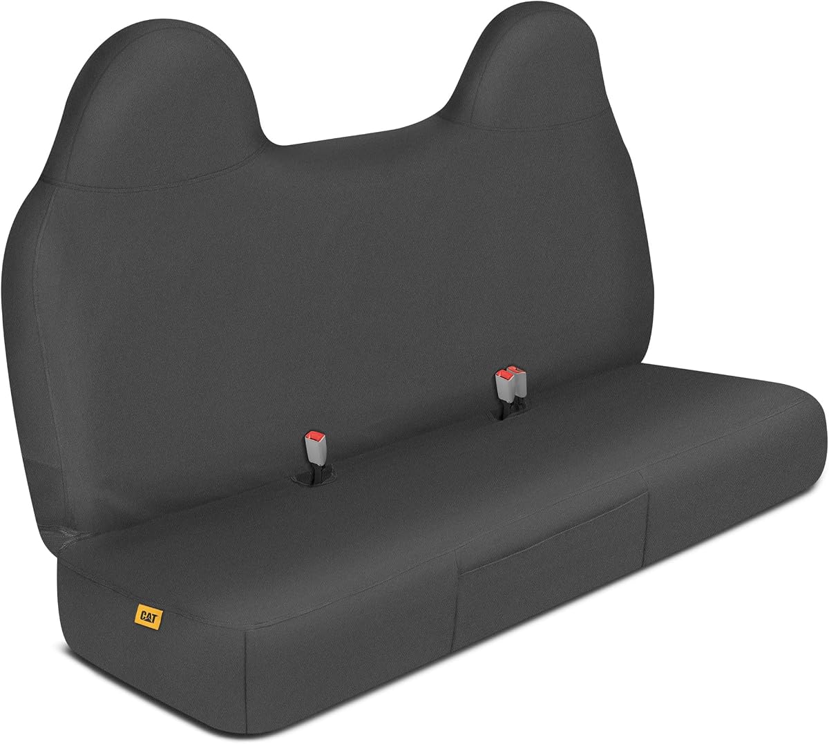 Caterpillar Funda para asiento delantero de ajuste personalizado con bolsillos utilitarios para Ford F250 / F350 / F450 / F550 (1999-2007) – Funda duradera para asiento interior de camión Oxford negro Super Duty