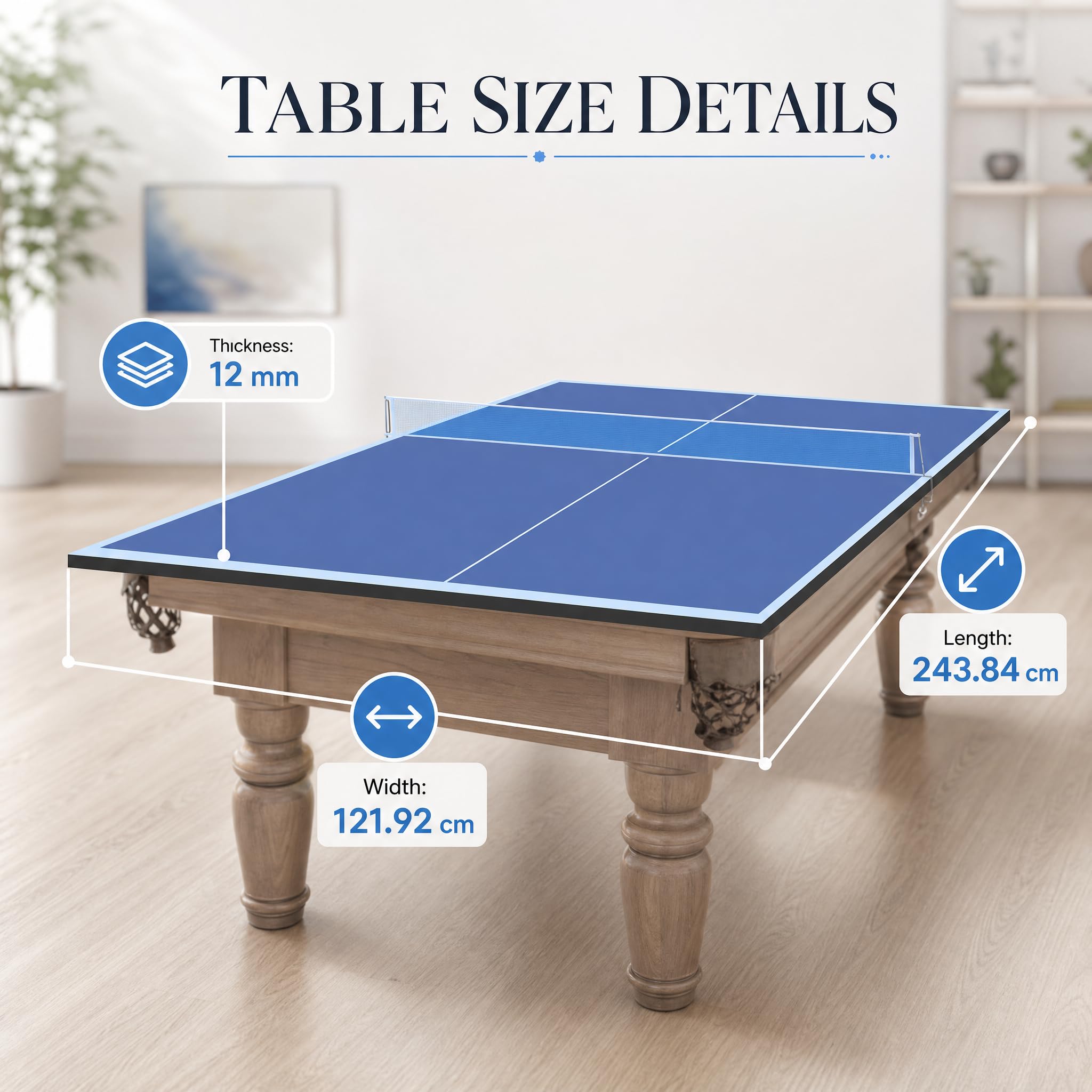 Tavolo da ping pong pieghevole, salvaspazio, resistente alle intemperie, mini tavolo da ping pong pieghevole per esterni e interni, piccolo con supporto