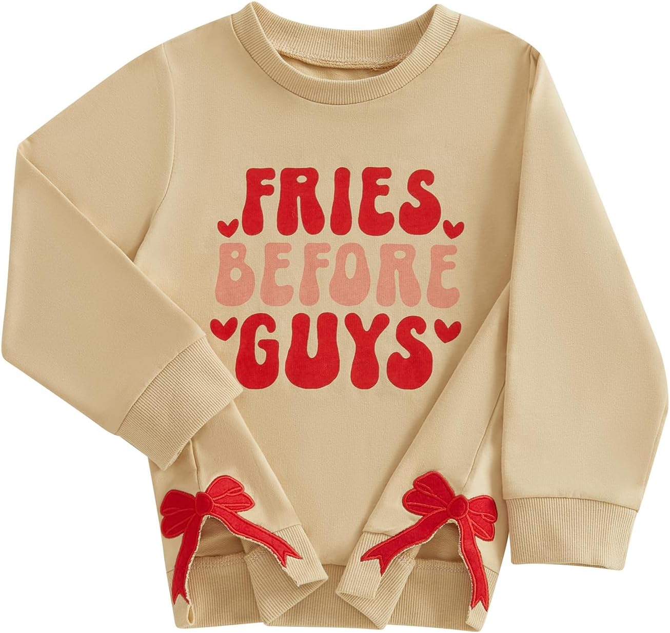 Lesimsam Toddler Baby Boy Girl Valentines Outfit Crewneck Sweatshirt Letter Print Long Sleeve Pullover T-Shirt Tops