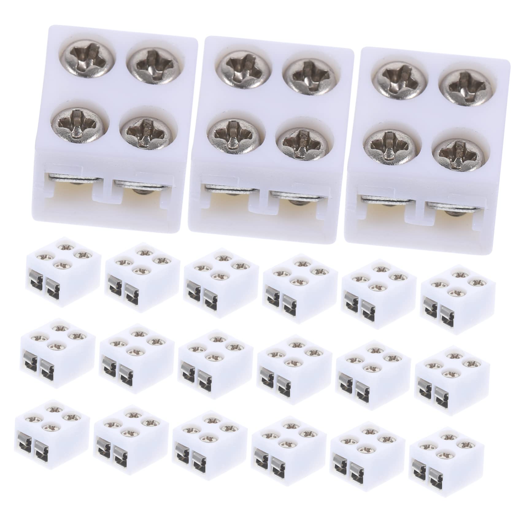 Holibanna Conectores para Tiras de Luz LED de 8 Mm Diseño de Tornillo, Material Plástico, Paquete de 50 Piezas para Conexión Rápida y Segura en Instalaciones Eléctricas