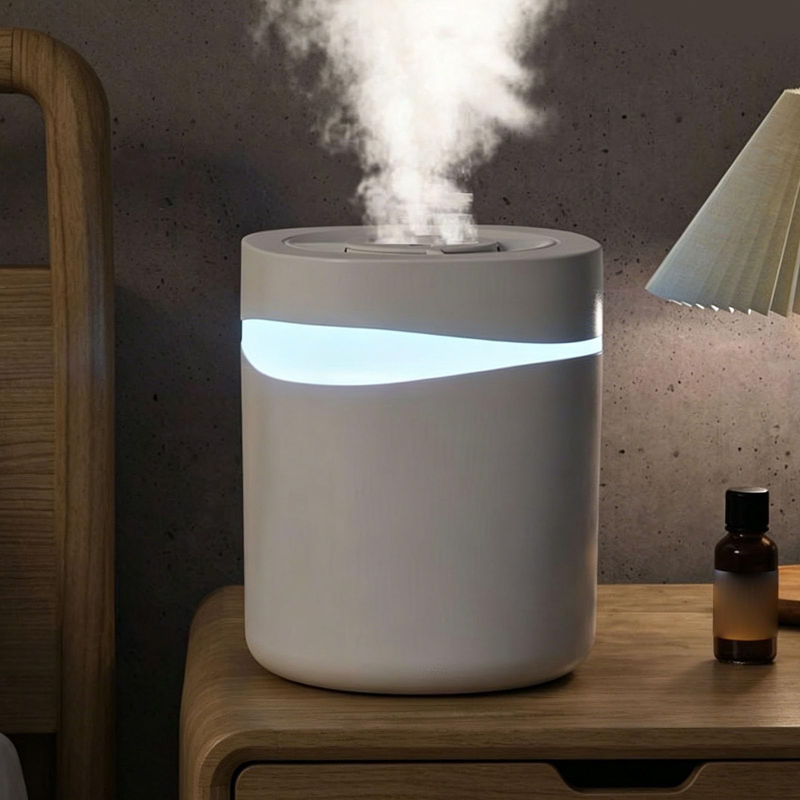 Luocute Umidificatore a Nebbia Fredda da 3,8 Litri con Luce Notturna, Silenzioso per Camera da Letto
