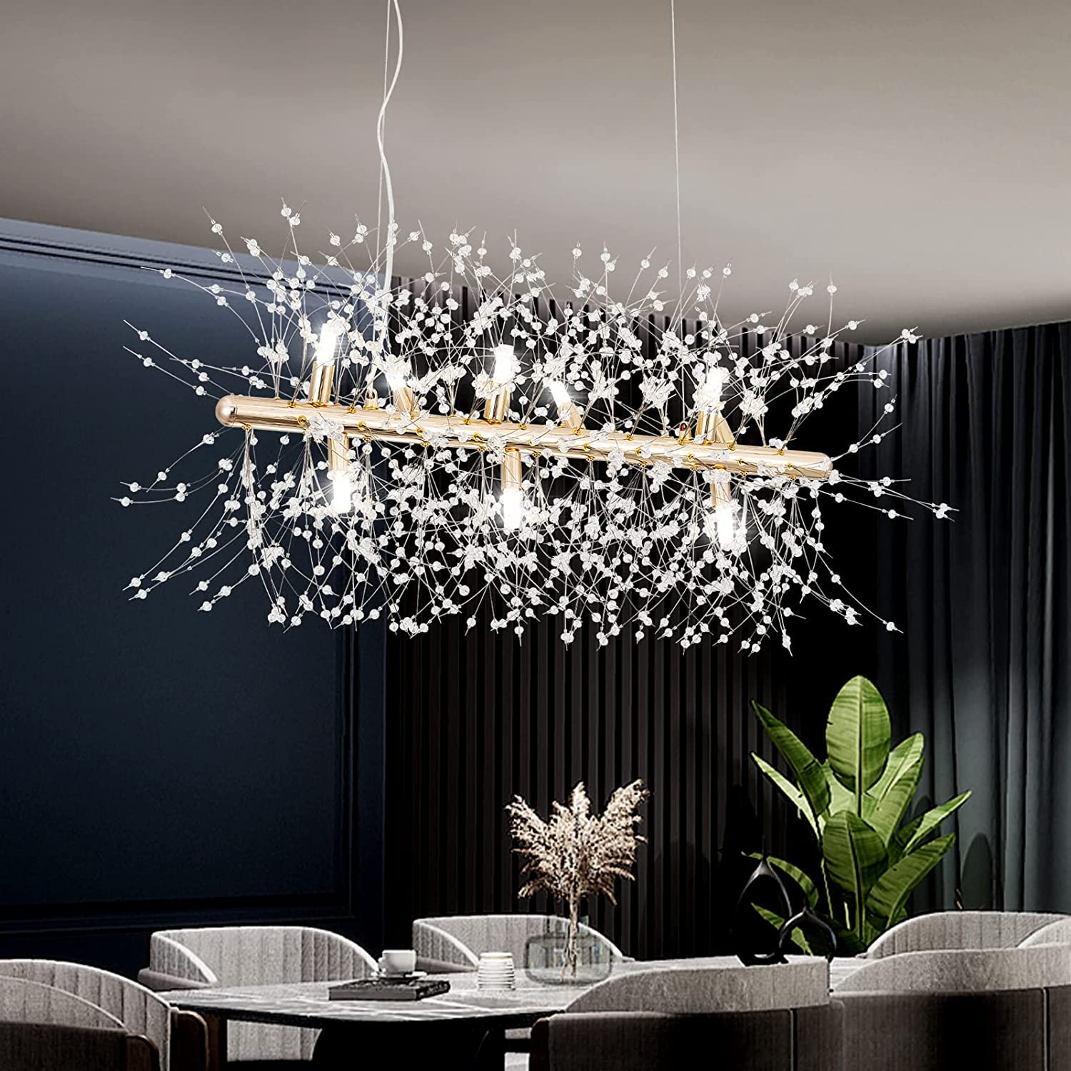 Amazon.co.jp : Okelly ライ シャンデリア モダン 省エネ 照明LED