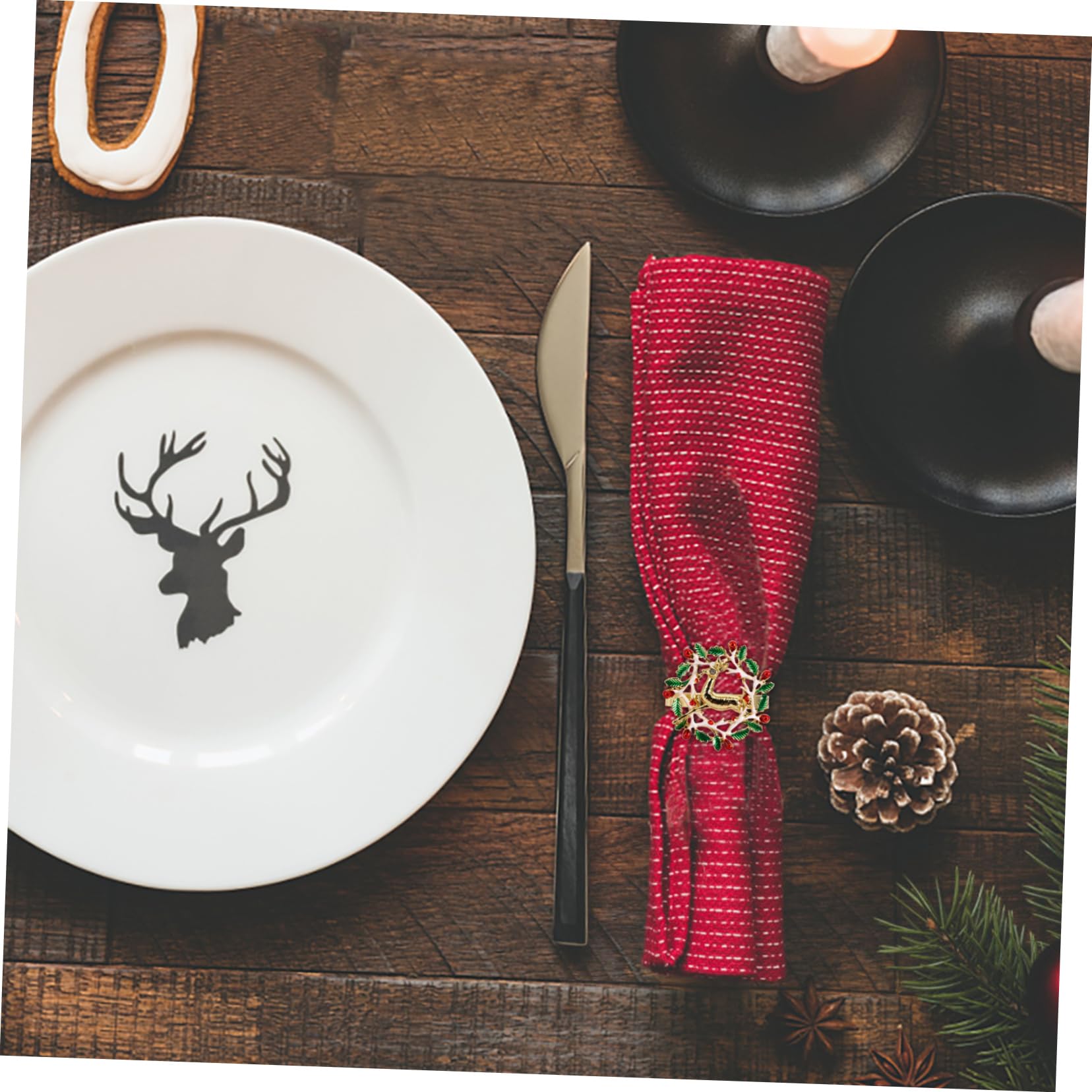 Ciieeo 12stücke Weihnachtsserviettenringe Mit Filigranen Und Schneeflockenmotiven Tischdekoration Für Festliche Anlässe Und Weihnachtsfeiern