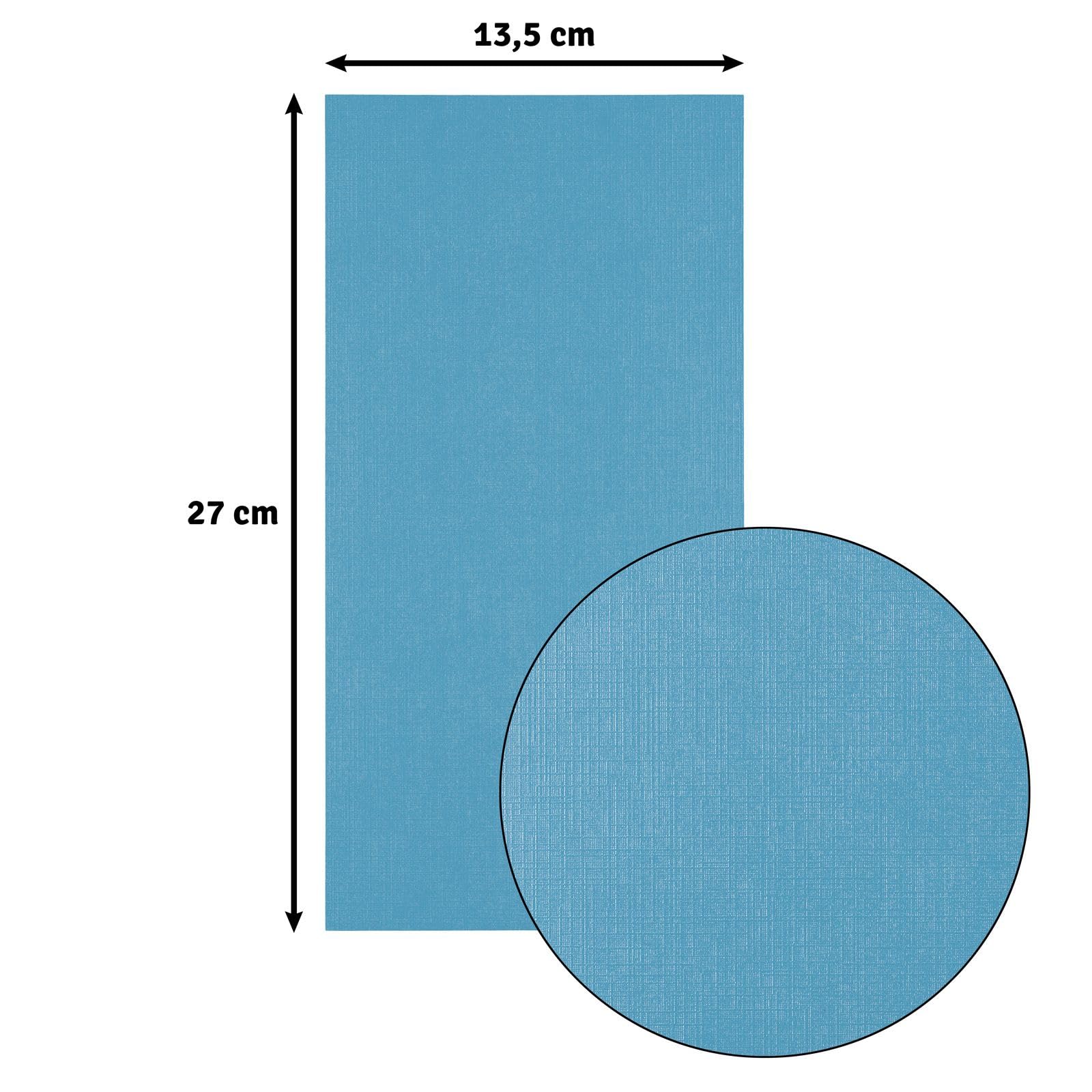 Florence Linen Cardstock 10.6 x 5.3 Inches Blue (Mountain Lake), 100 Sheets of 250 GSM Coloured Paper - Image 2