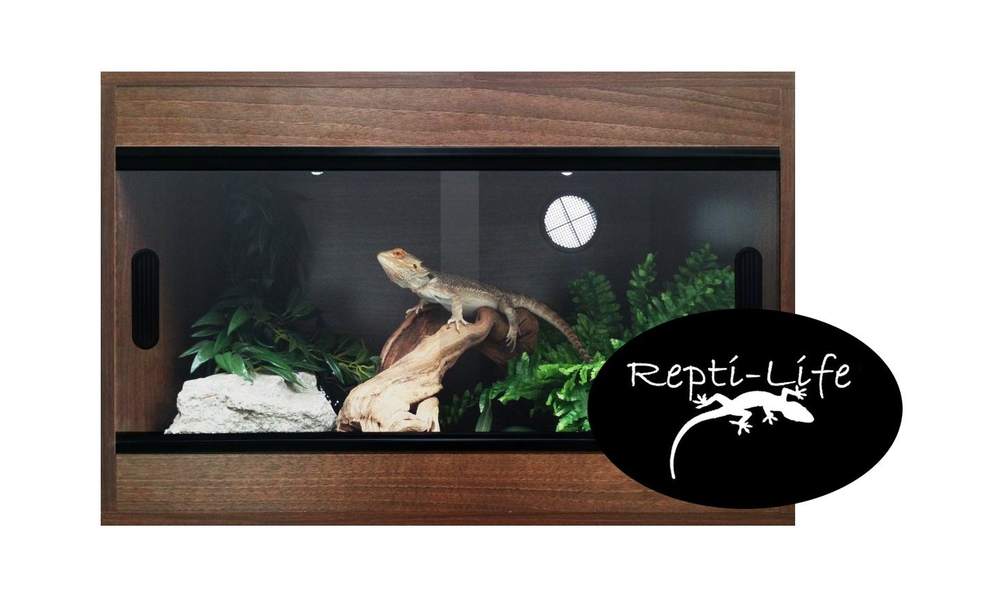 36x15x15 Inch Vivarium Flatpacked In Walnut, 3ft Viv By Repti-life