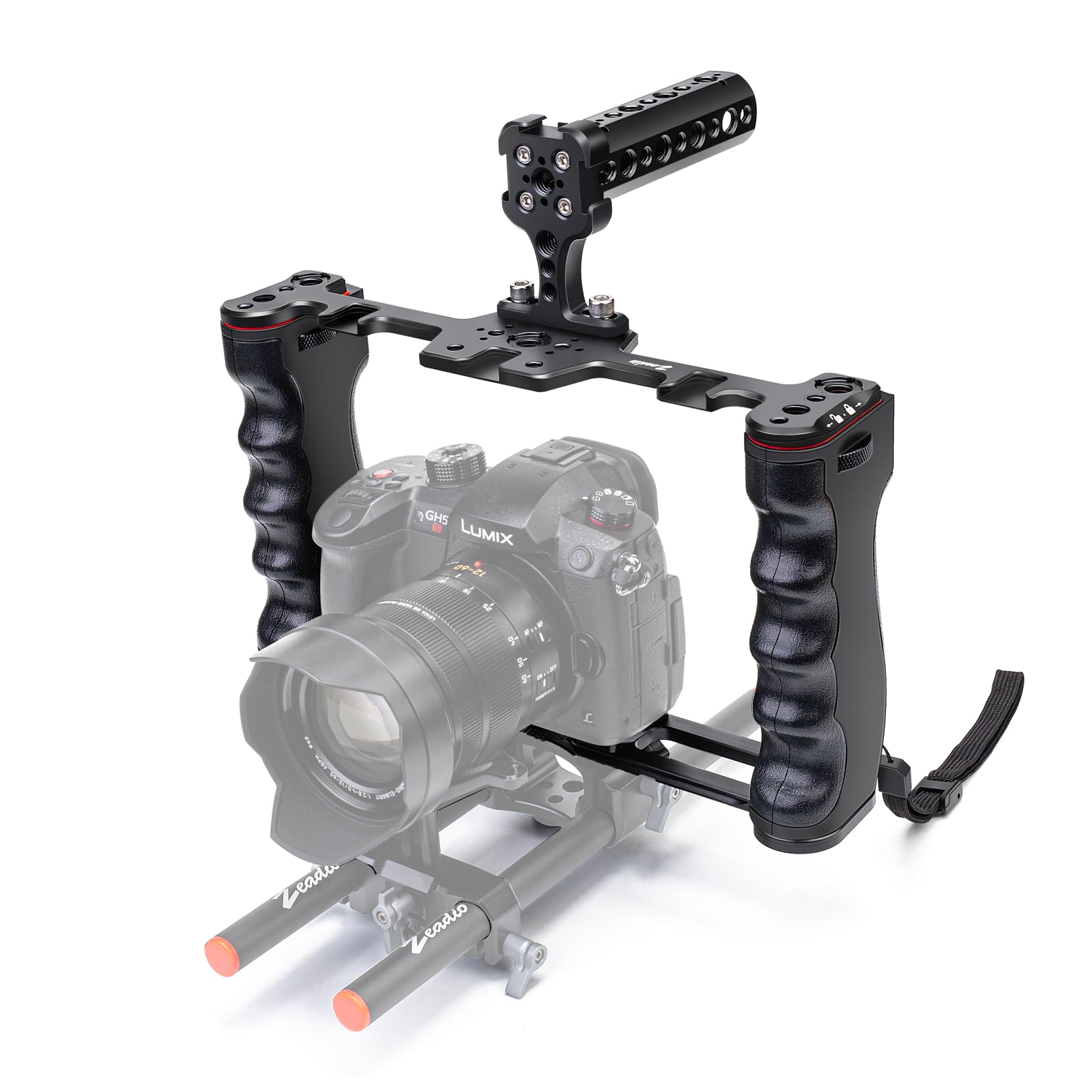 Zeadio Camera Video Rig Cage, Filmmaking Movie Making Kit with Top Handle, Compatible with All Camera Action camera DSLR Camcorder
