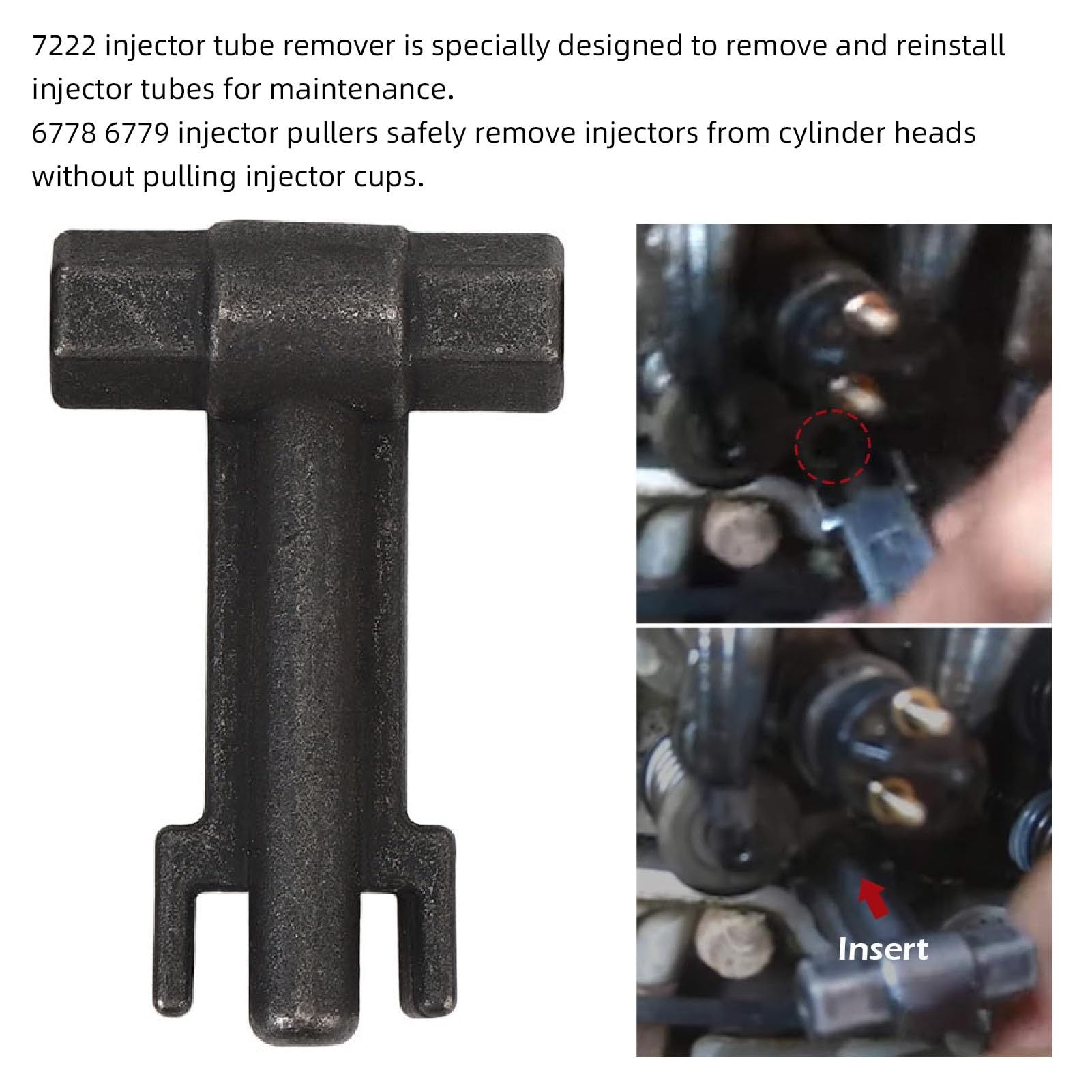 Ściągacz Wtryskiwaczy Lly 2 szt. 6778 6779 ściągacze Wtryskiwaczy z 7222 Narzędzie do Usuwania Rurki Wtryskiwacza Instalator do Silnika 6.6L J 44639 J 4659 45910