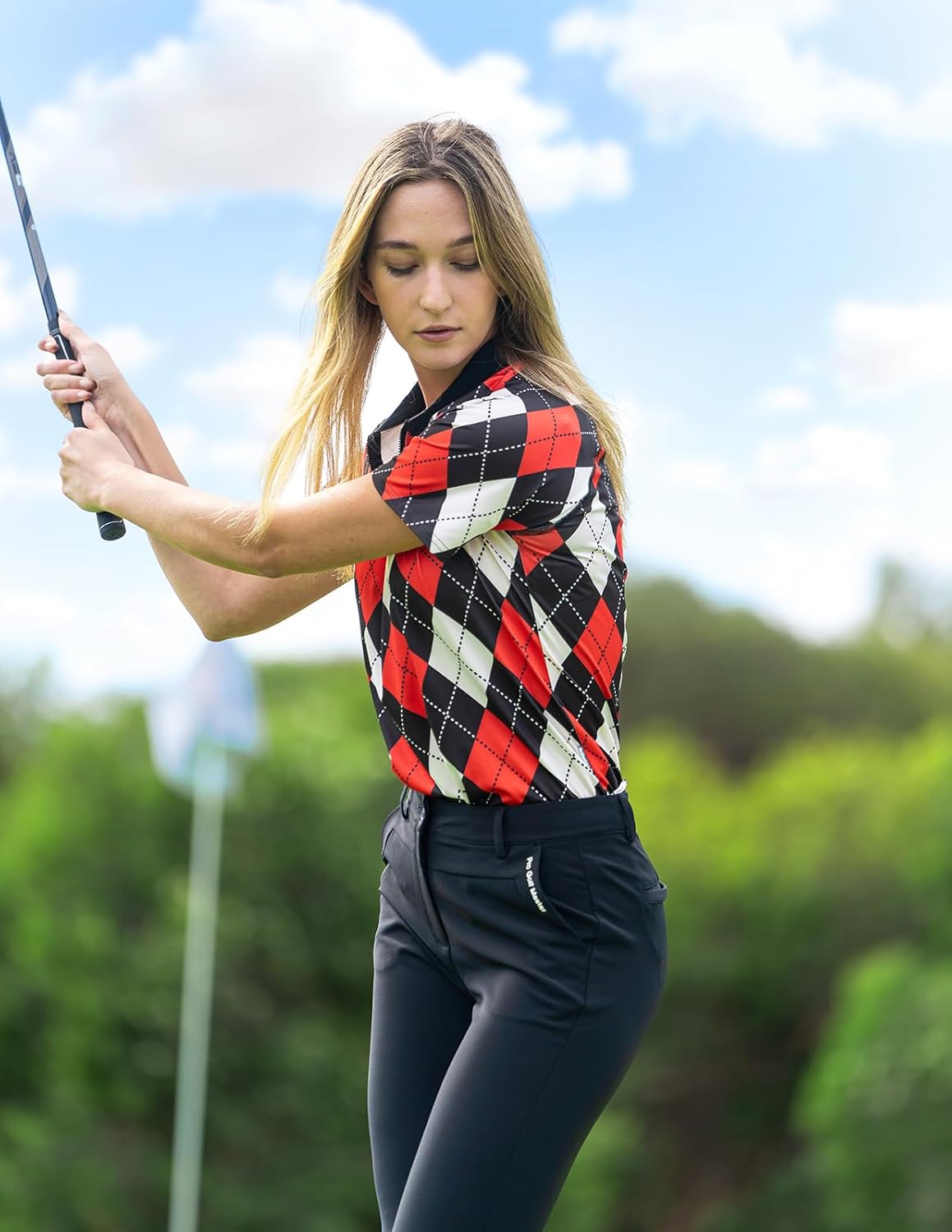 Soneven Women's Short Sleeve Golf Shirt Moisture Wicking Athletic Golf Polo Shirts Tennis Shirts Dry Fit