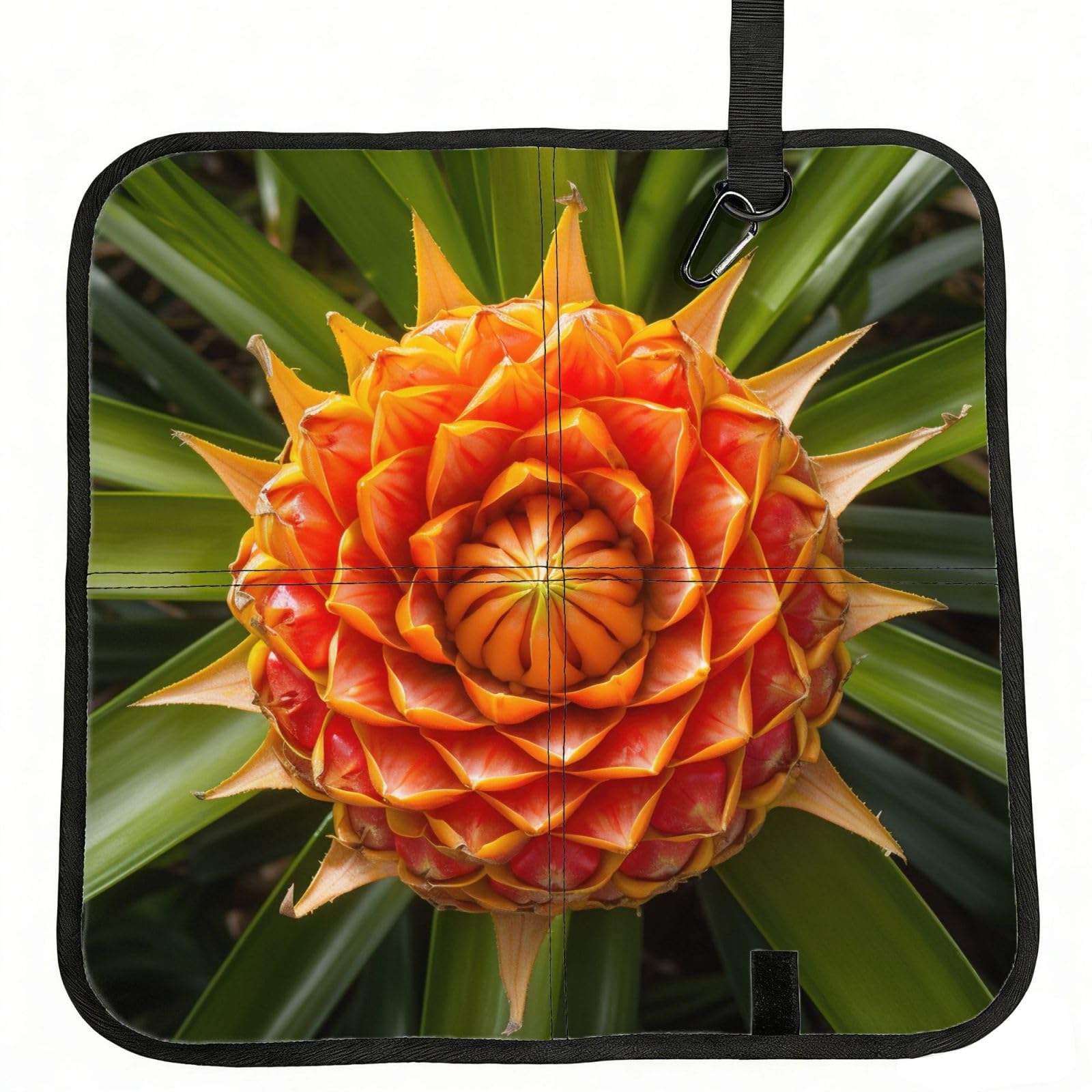YGLHBDPBF Colorful Fruit Pineapple Print Camping seat cushion,Foldable Sitting Pads,Save Backpack Space for Hiking
