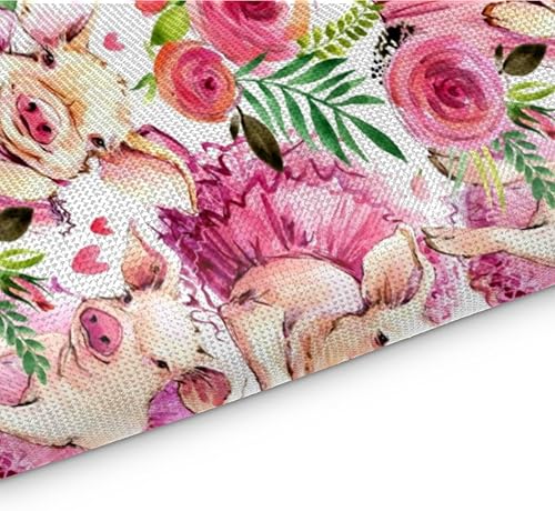 Miniatura 3 de Pig Cute Pattern Placemats Set of 4 Table Mats Washable Placemat Waterproof Place Mats for Party Home Dining Table Decor 18x12 in