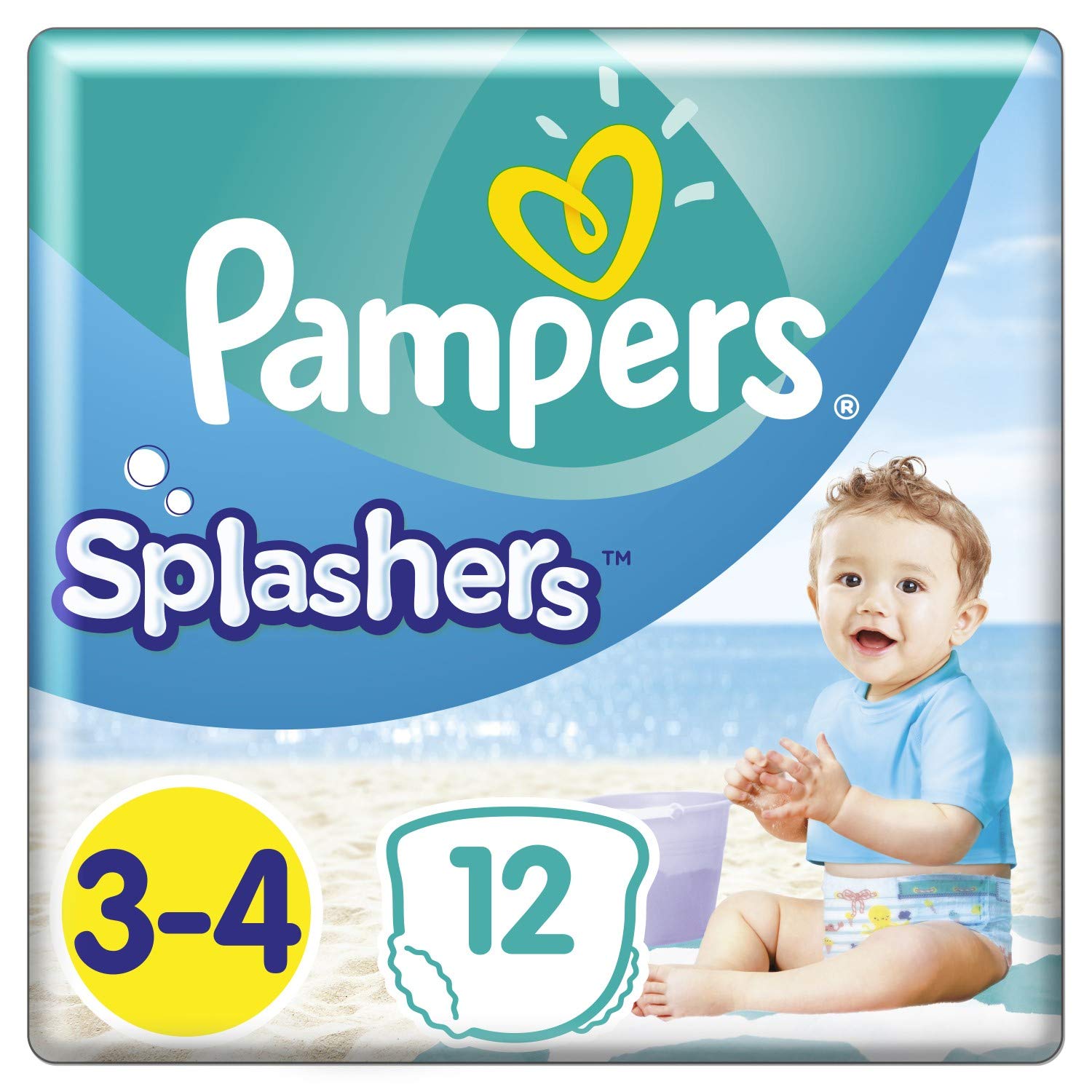 Pampers Splashers, rozmiar 3-4, opakowanie do noszenia