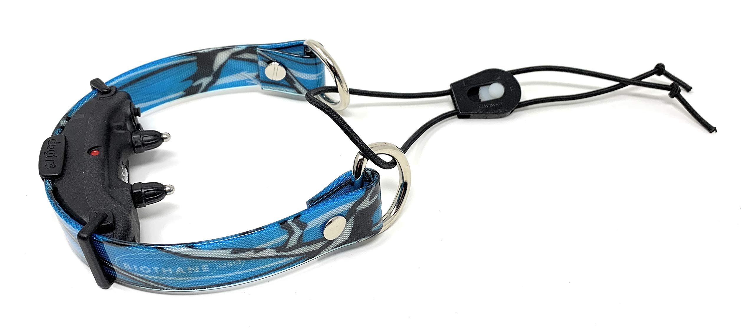 Sparky Pet Co - ECollar Replacement Strap - Bungee Dog Collar - Waterproof - Adjustable - Secure Nexus Wheel Lock - for Electronic Training & Invisible Fence Systems - 1" (Blue Camo)