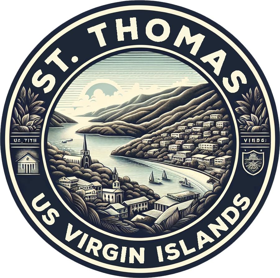 St Thomas US Virgin Islands Souvenir Destination Decorative Flat Magnet 2-Inch