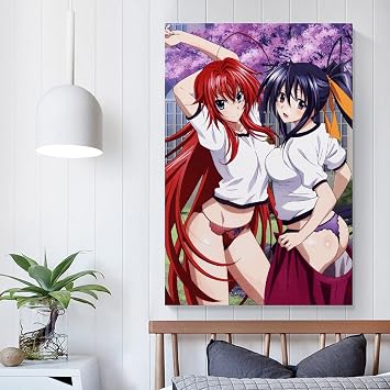 Hellove Anime Posters Highschool Dxd Posters Canvas Art Poster And Wall Art Picture Print Modern Family Bedroom Decor Posters 16x24inch(40x60cm)