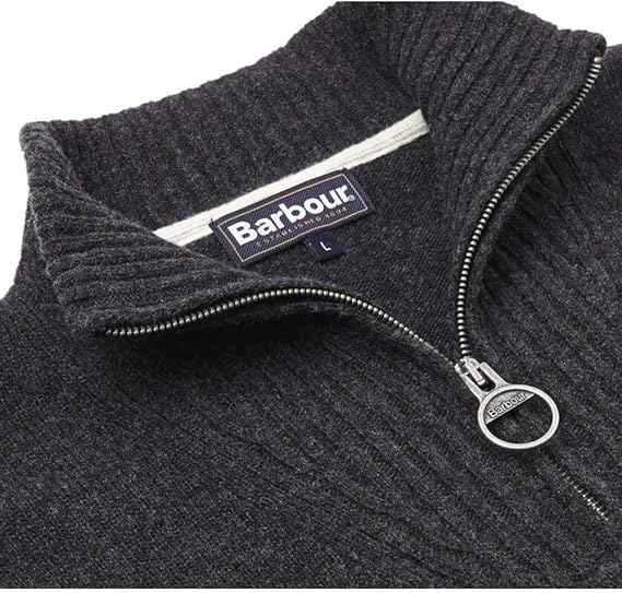 barbour essential lambswool half zip sweater