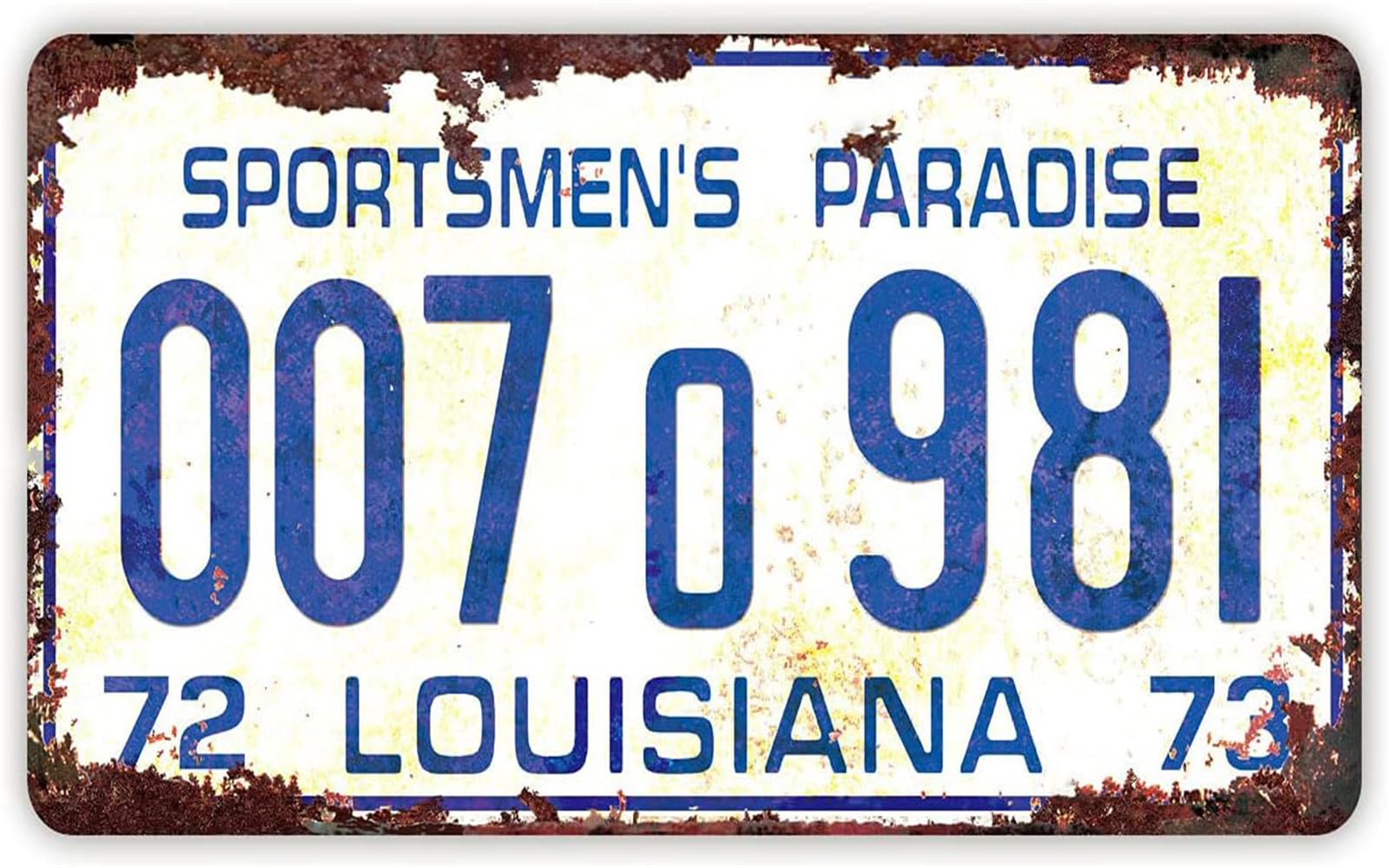 Kwqdozf 003 8X12 Inch Shark Autopsy Prop Replica Metal Stamped License Plate, Vintage D