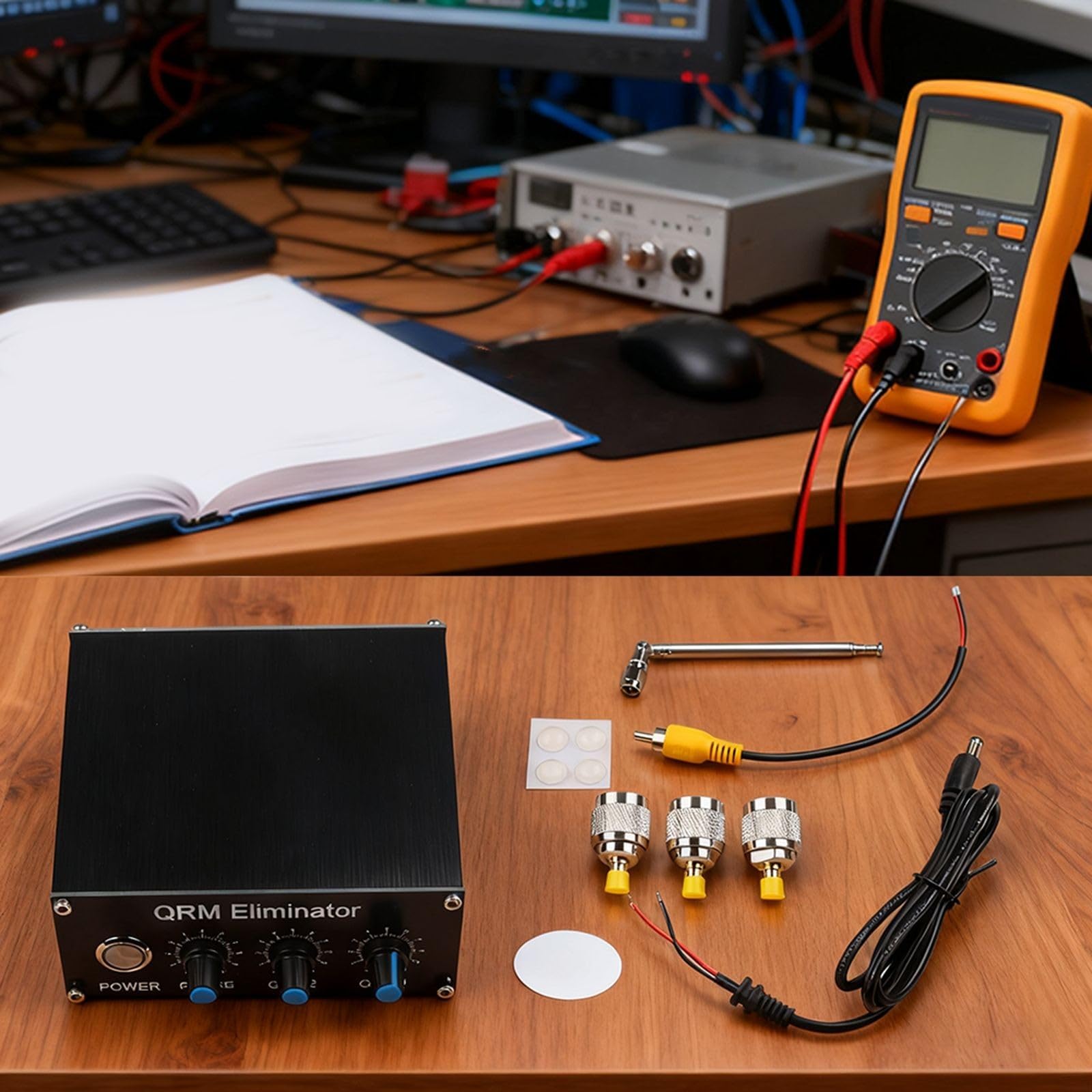 QRM Eliminator X-Phase HF Bandes Deuxième Génération 1-30 MHz avec réglage de l'angle de phase et amplification pour alimentation d'antenne TRX