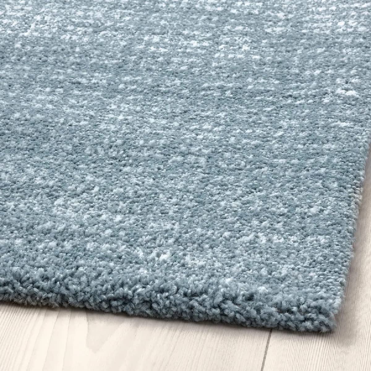 IKEA Little Loved Corner LANGSTED Rug, Low Pile, Light Blue 60x90