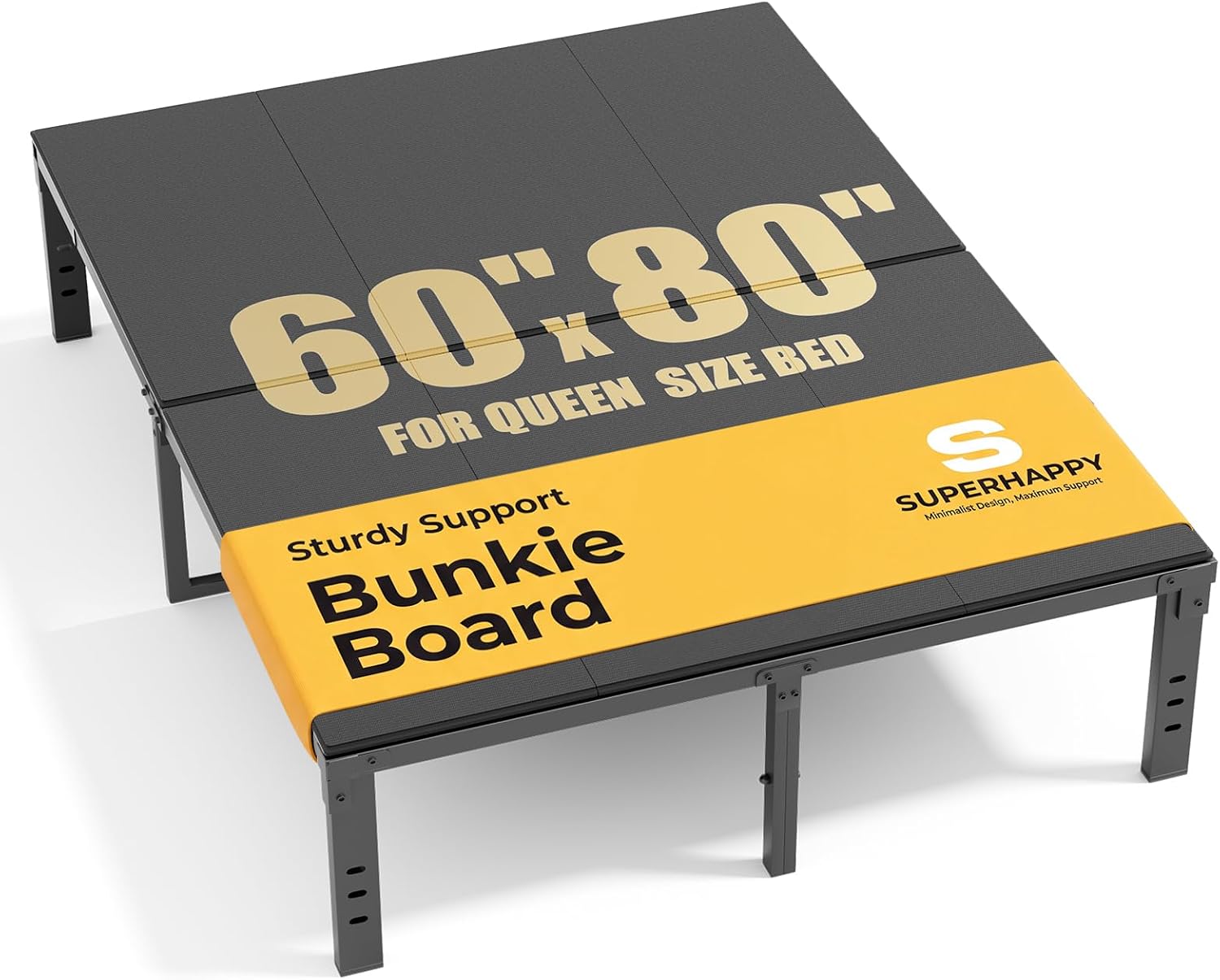 Bunkie Board Twin Size (38x75") - Heavy Duty Low Profile Bed Board for Mattress Support, Stops Sagging on Platform Beds & Sleeper Sofas - Breathable, Noise Minimizing & Moisture Resistant Foundation