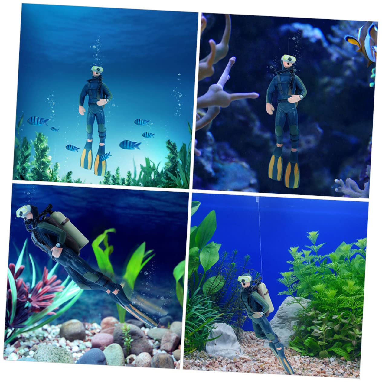 Beaupretty 6 Pièces Plongeur D'aquarium Accessoires D'aquarium Décorations Flottantes pour Aquariums Mini Nageurs Décorations D'aquarium Grand Figurines De Plongeur Animaux Mobile Plastique