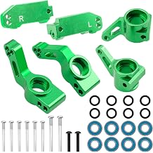 ShareGoo Metal Front Steering Blocks & Caster Blocks & Rear Stub Axle Carriers Compatible with Traxxas 1/10 Slash 2WD Stampede Rustler VXL, Replace of 3632 3736 3752 Green