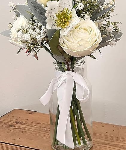 Miniatura 3 de Cinta de terciopelo blanco de 1 pulgada, 25 yardas para árbol de Navidad, envoltura de regalos, decoraciones de corona, fabricación de lazos