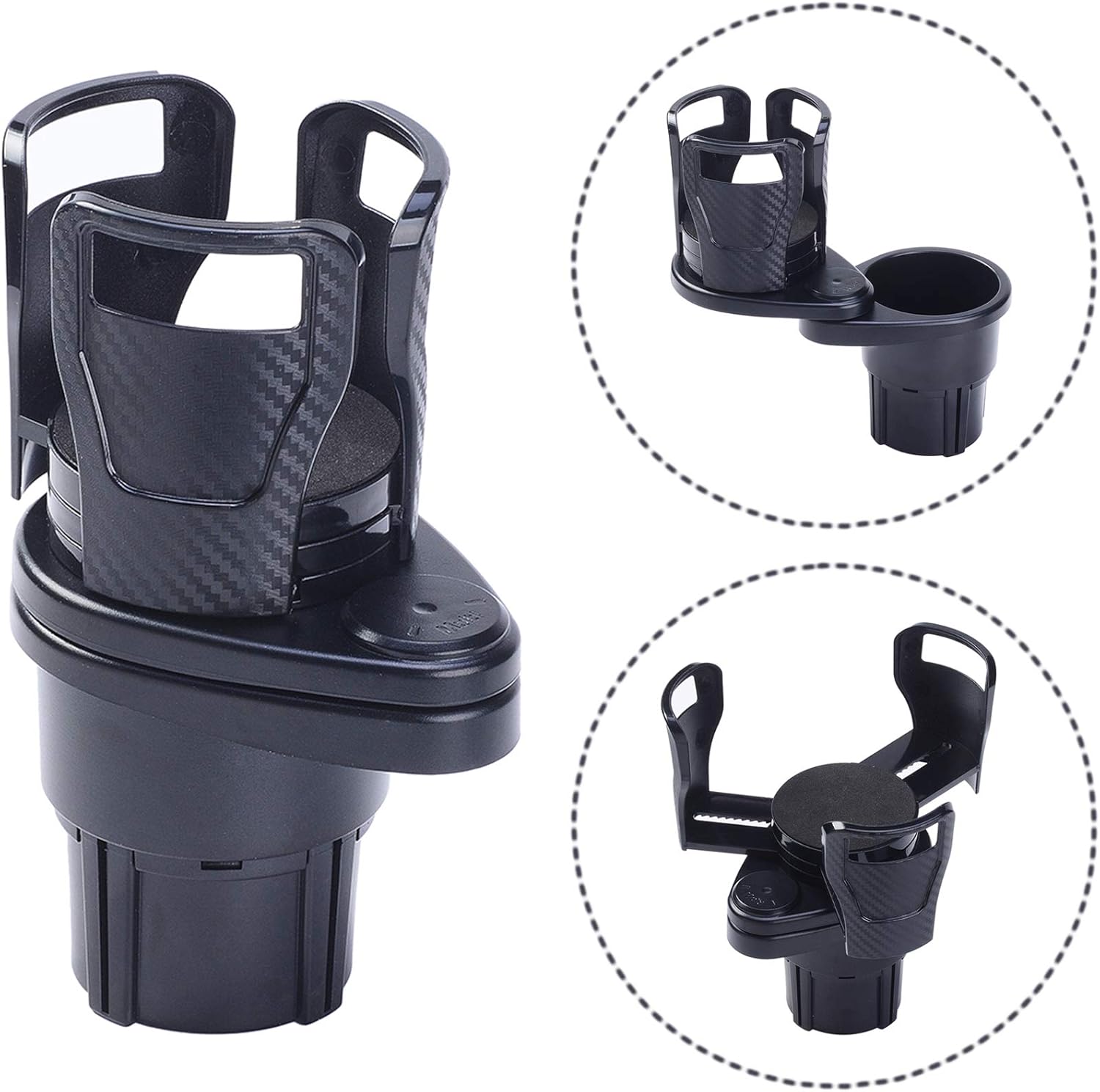 ATMOMO 2 in 1 Multifunctional Dual Cup Holder Car Cup Mount Extender