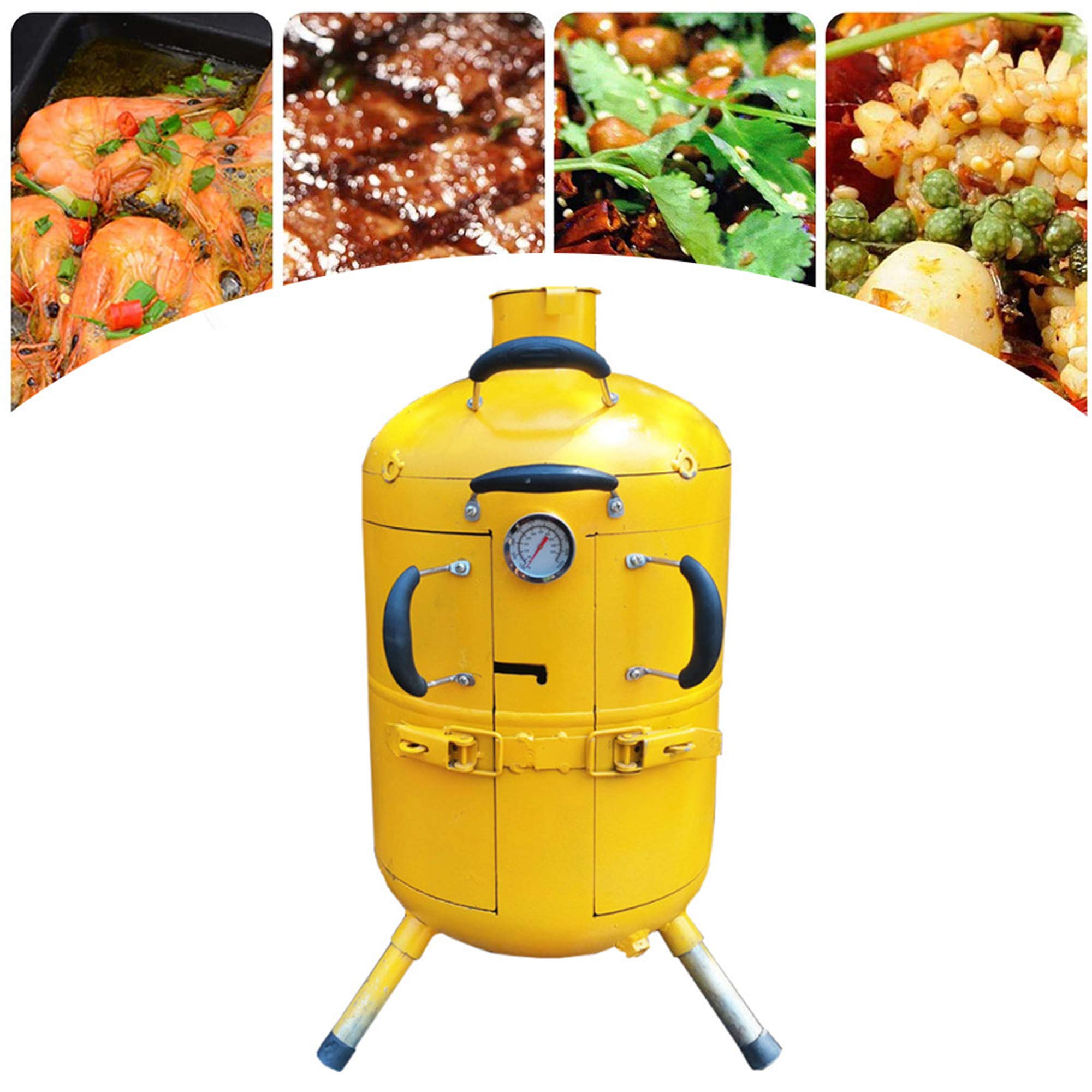 NEWCES Safety Certification Barbecue Grills Charcoal Barbecues w/Cooking Grates & Adjustable Vent Barbecue BBQ Grill for Courtyard Picnic Roast Meat Family Friends Party Patio Backyard & Camping
