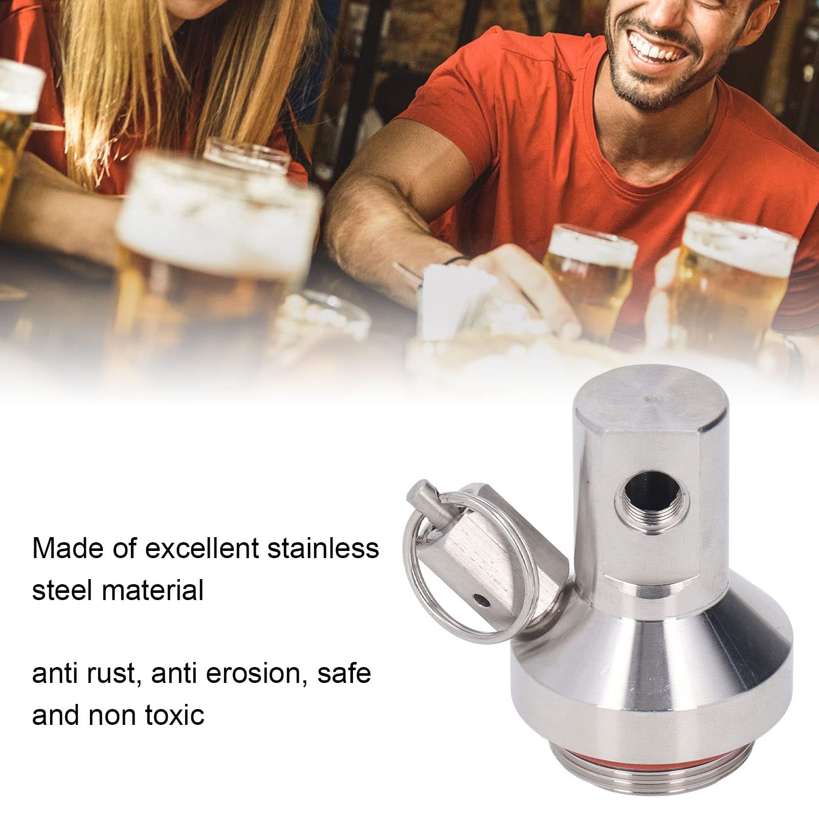 Mini Barril De Acero Inoxidable Dispensador De Cerveza Grifo Lanza. Diseño De Rosca, Doble Conexión Rápida, Fácil De Usar Para Barril De Cerveza Casera