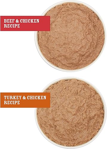 Miniatura 6 de Marca Tienda  Wag Paté de comida húmeda para perros (carne de res y pollo, pavo y pollo), hecho con ingredientes naturales, latas de 12.5 onzas