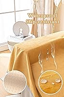 Vista 27 de Funda de sofá impermeable y antideslizante, protector de muebles resistente a las garras para gatos y perros, elegante funda de sofá a prueba