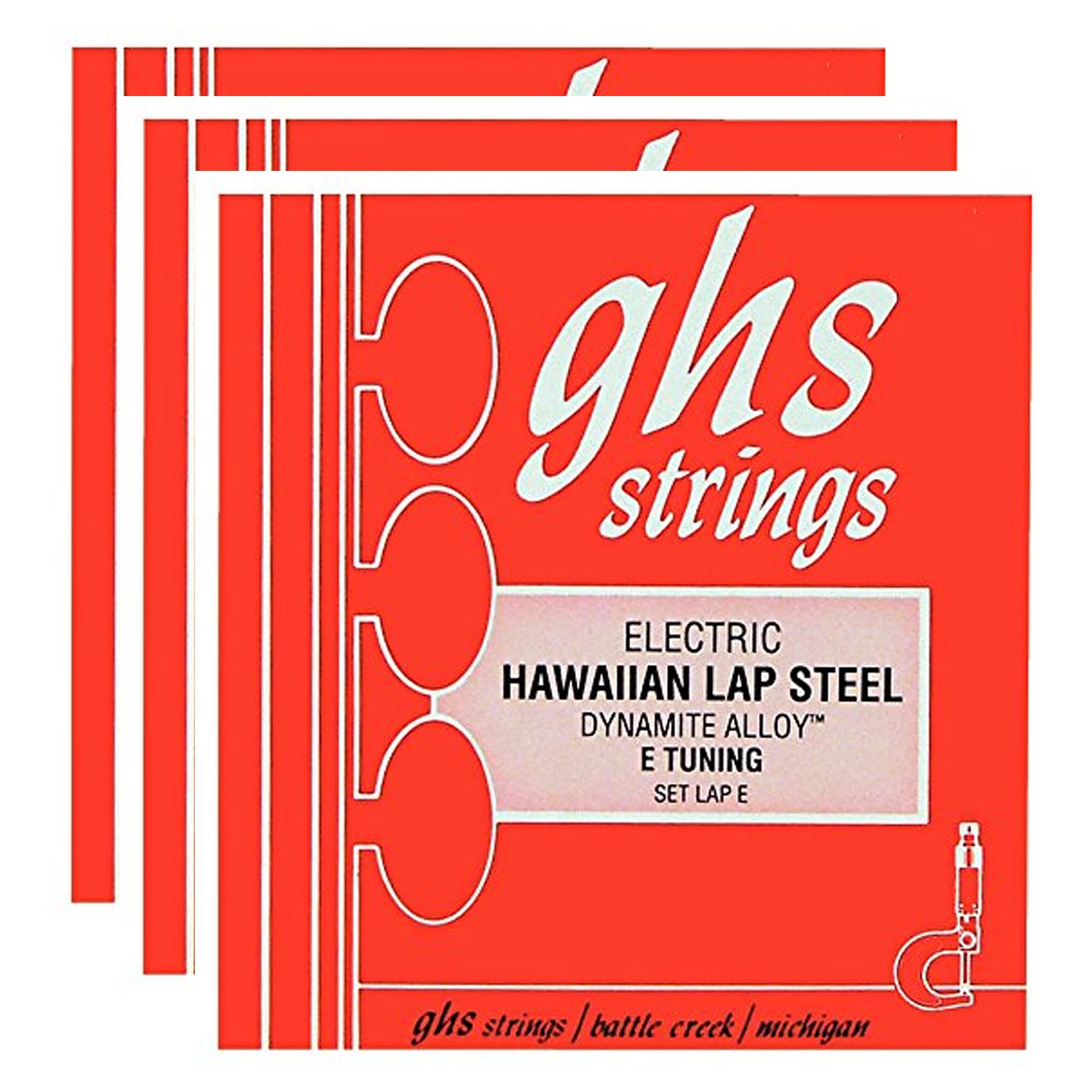 GHS Electric Hawaiian Lap Steel Strings E Tuning 13-56 (3 Pack)
