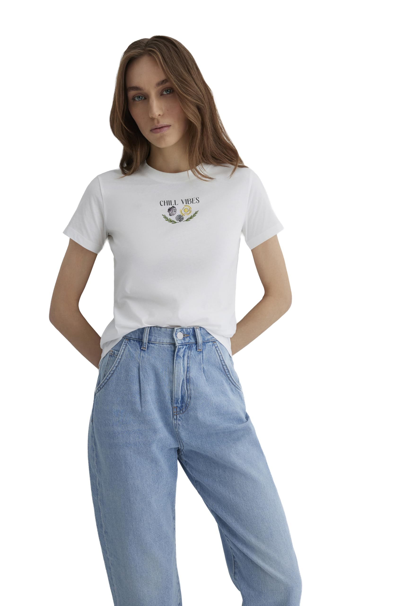Mavi Damen Beach Printed T-Shirt