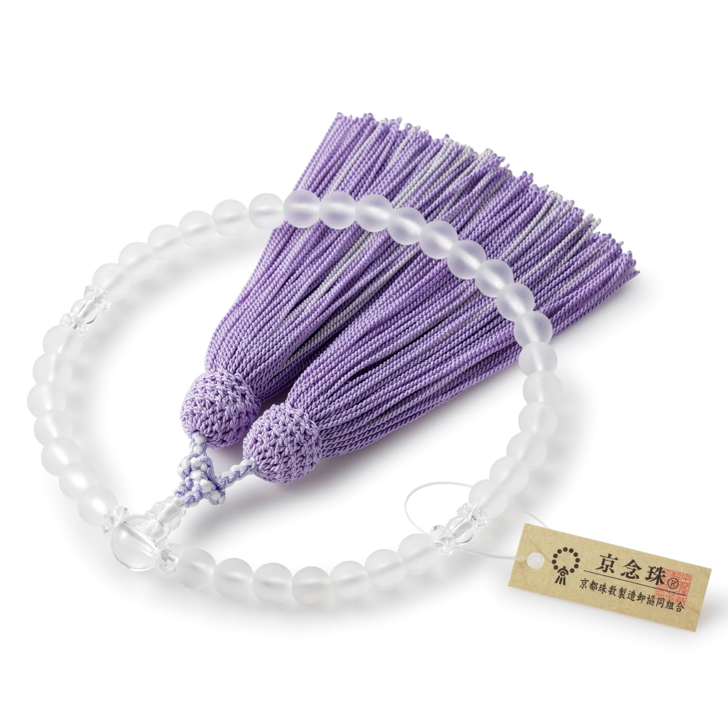 Amazon｜【京都伝統工芸品 京念珠】 数珠 女性用 葬儀 じゅじゅ 水晶