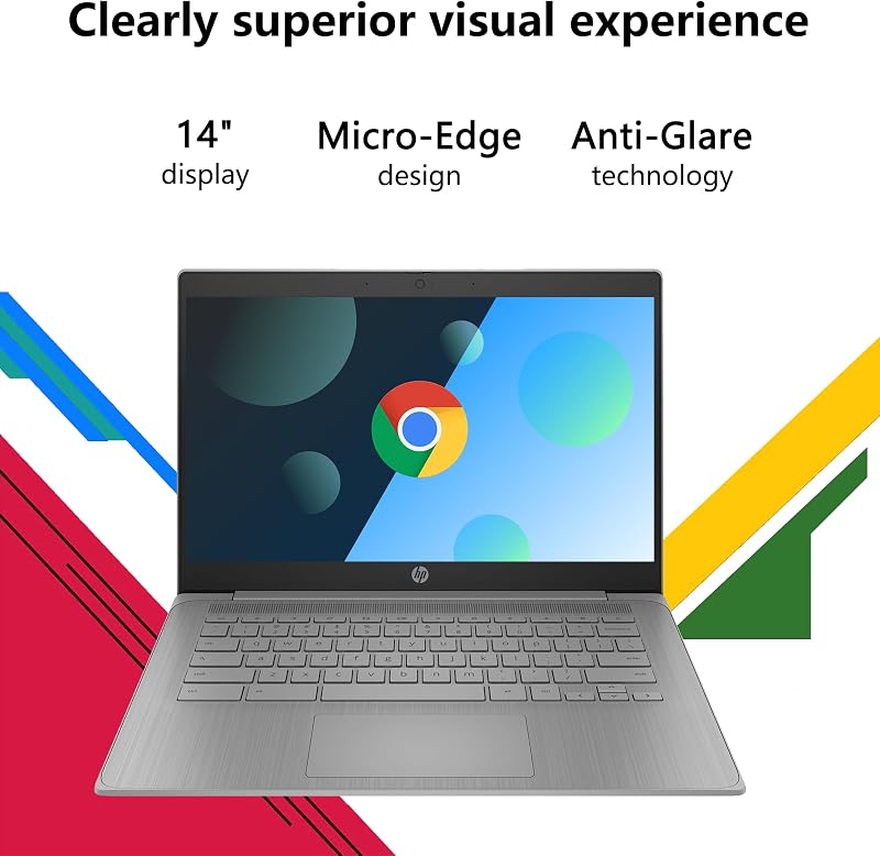 HP Chromebook 14 Laptop for Home and Student | 14" HD Anti-Glare | Intel Celeron N4500 | 4GB RAM 320GB Storage (64GB eMMC + 256GB SD Card) | HD Camera Long Battery Life Chrome OS w/DLCA Accessory image 5