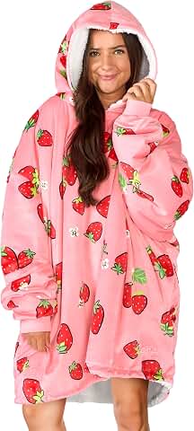 Bare Home Wearable Blanket Hoodie - Soft Plush Sherpa - Warm and Cozy - Oversized Wearable Blanket