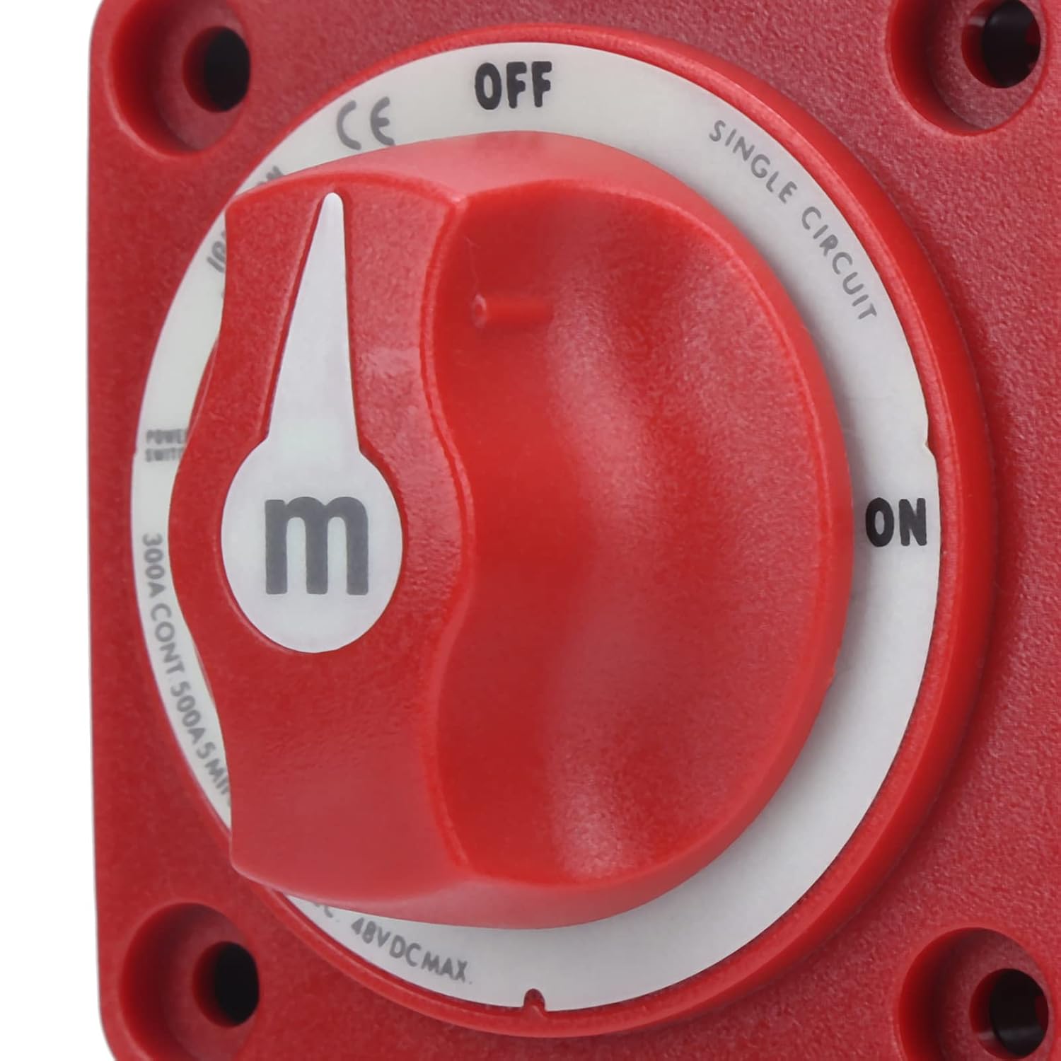 KIMISS Yacht Battery Switch for Marine Boat, Single Circuit 12V-48V DC, Waterproof Power Cut-Off, 6006, Battery Isolator & Master Switch