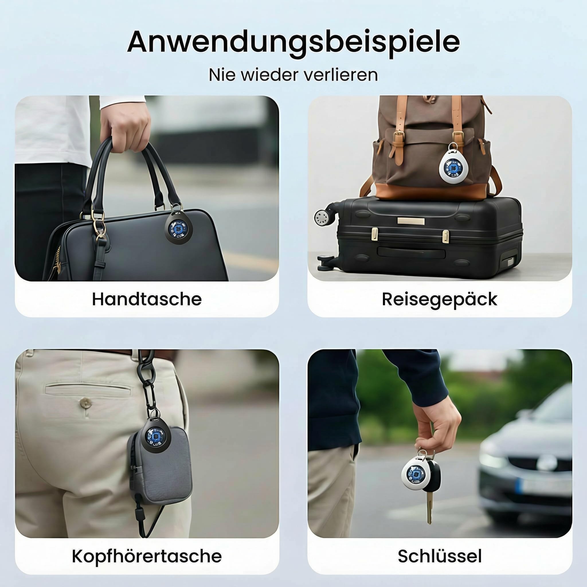2026 Smart Tag Localizador Llaves[Certificado MFi]Compatible Apple Buscar(Solo iOS)Air Rastreador Bluetooth IP67 Buscador Equipaje Maletas Niños Perro Billetera Mascota Bateria Reemplazable 2 Unidades — view 7