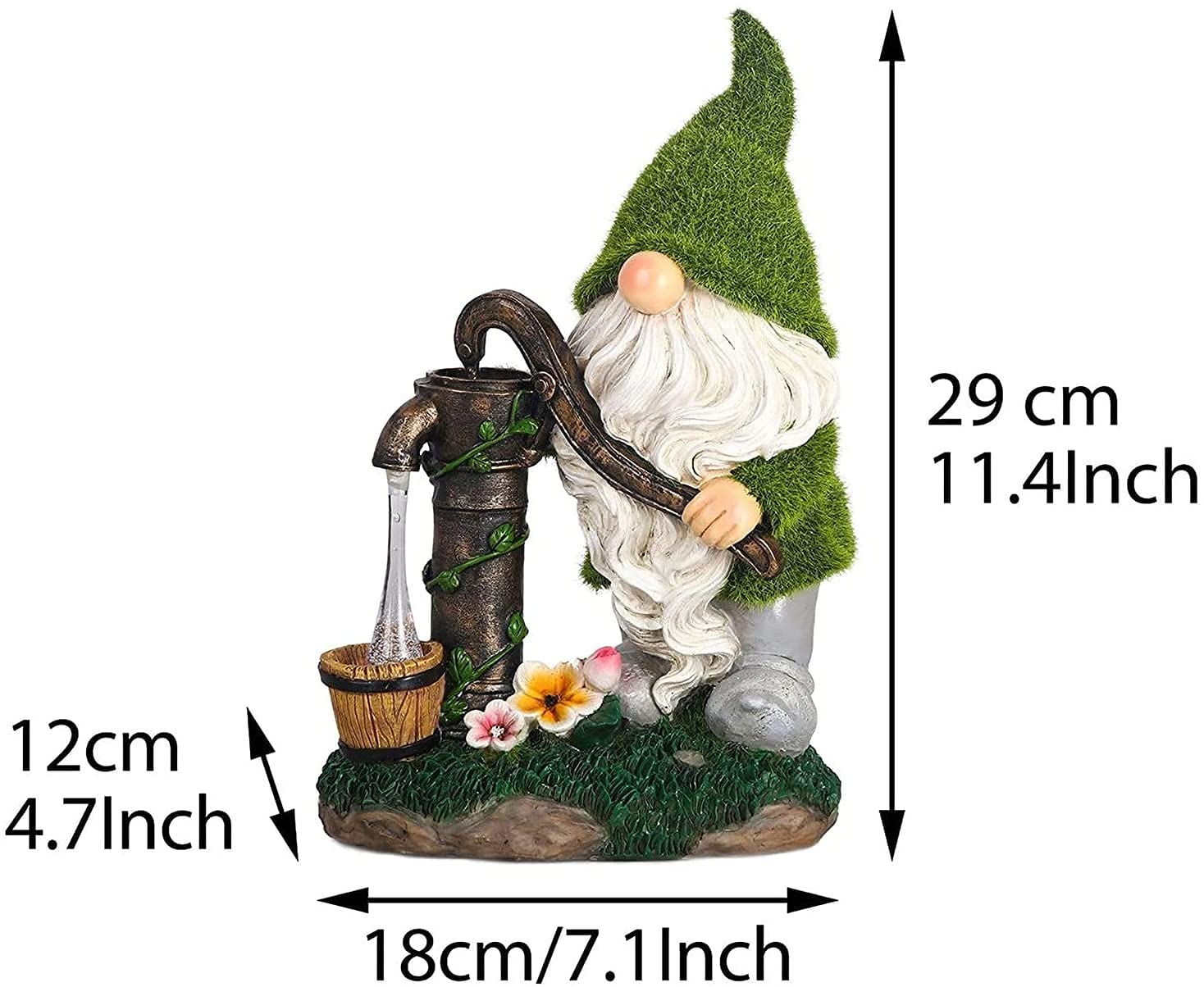 Solarna rzeźba lampa krasnal konfucjański ogród statuetka ornamenty na zewnątrz żywica dekoracyjne garden rzemiosło kreskówka statuetka