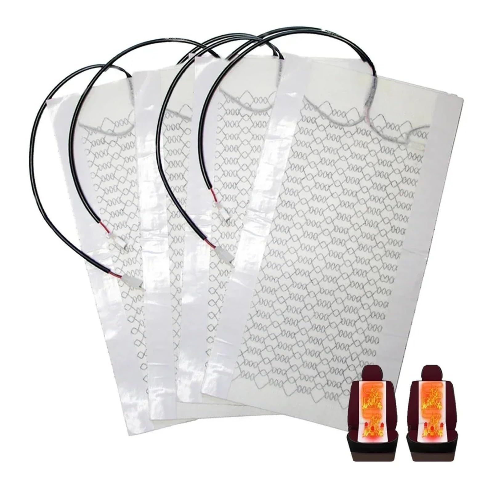 Calentador Universal for asiento de coche, almohadillas térmicas 12V, 6 niveles, calefacción fibra carbono, cojín redondo, interruptor Control, calentador invierno(Only 1 Switch Kit)