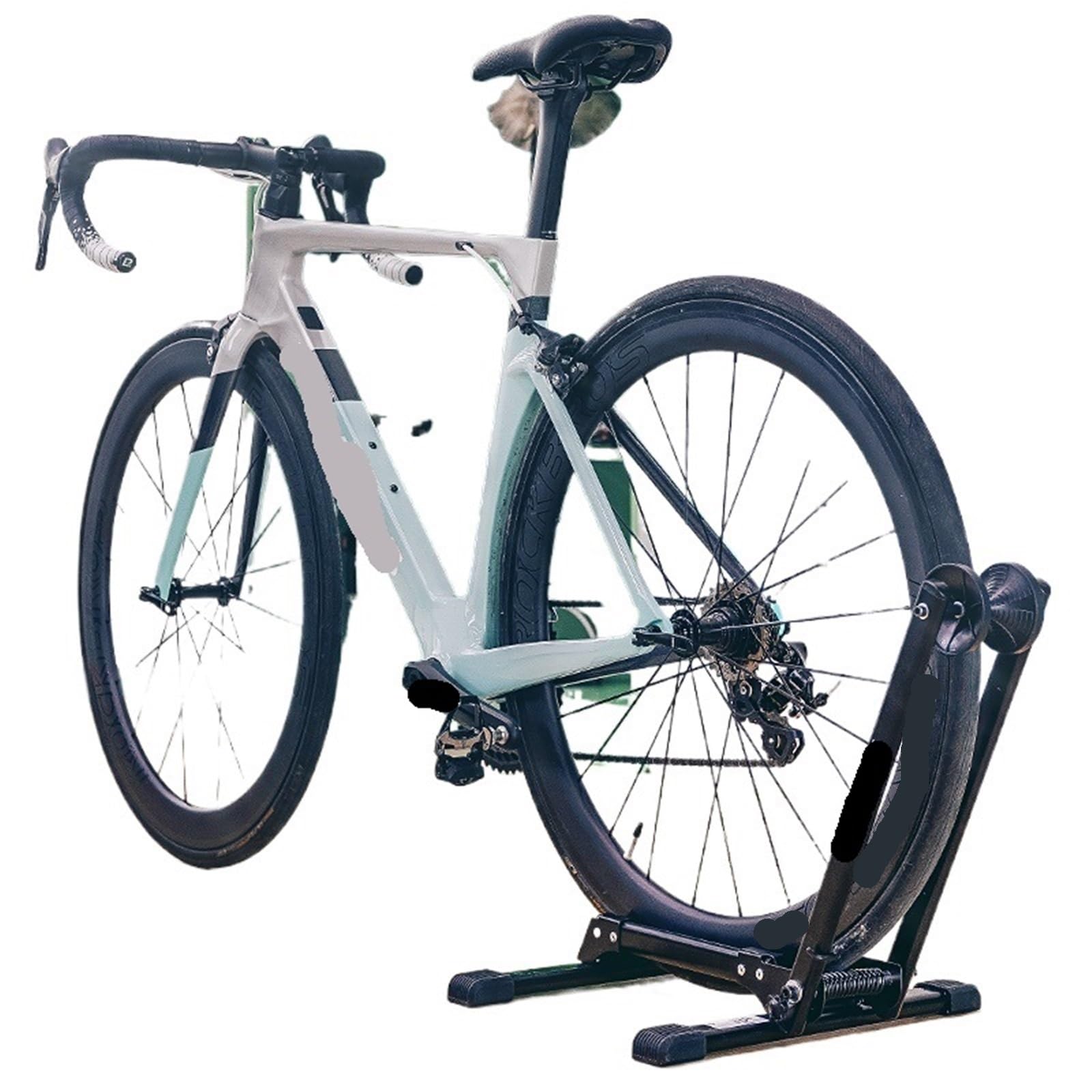 Fahrradwartungsständer Fahrradparkständer Faltbarer Indoor-Boden-Displayständer Rennrad Kick Stander Radfahren Reparatur Unterstützung Halter Rack(Color2)