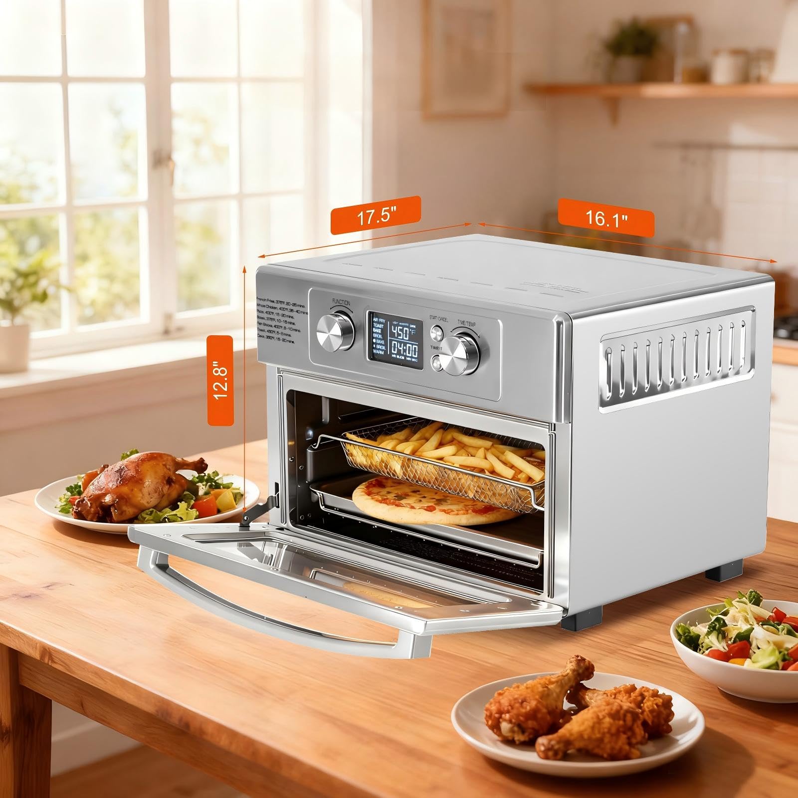 Amazon.com: NEWBULIG 23QT Smart Touch Air Fryer Toaster Oven