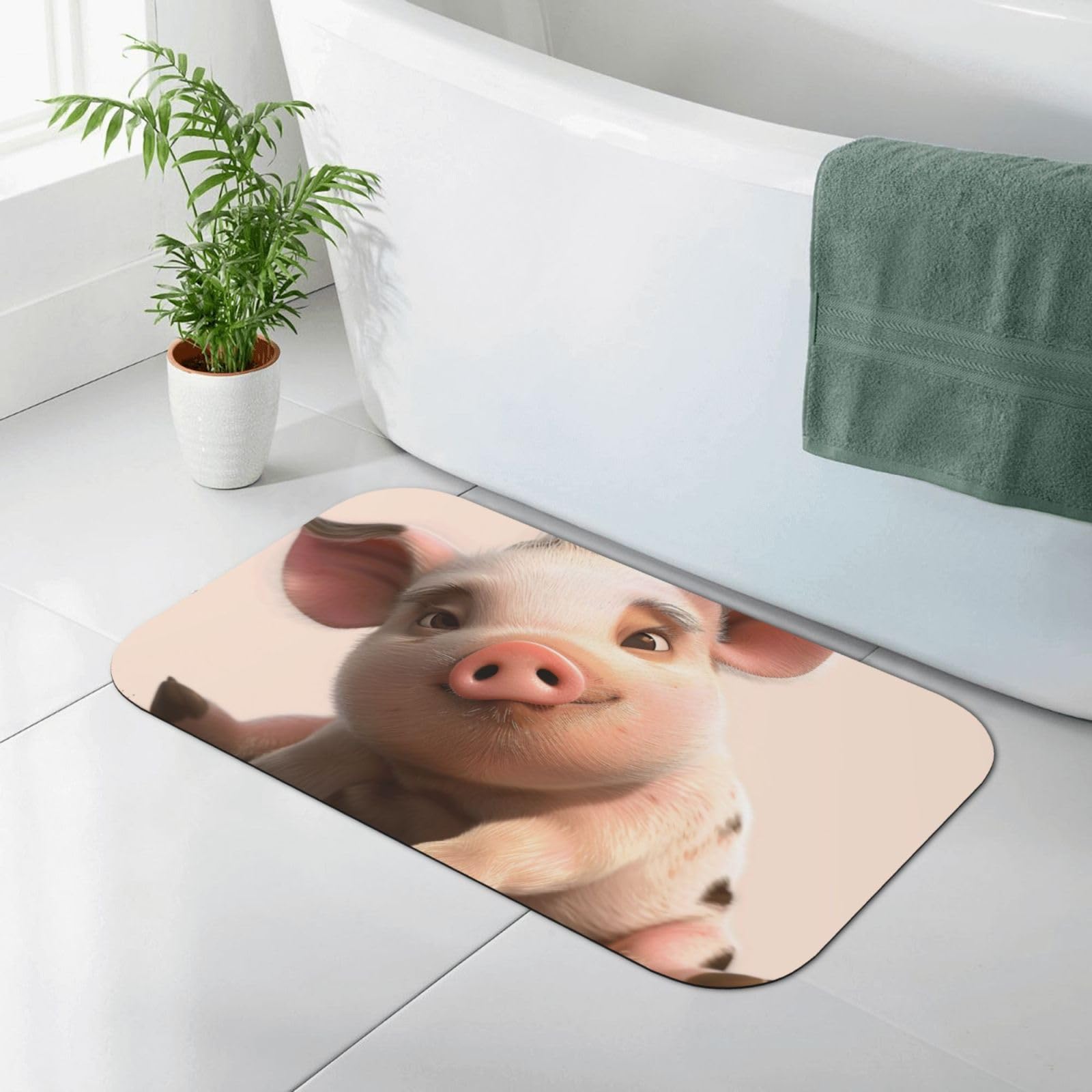 Tapis de bain antidérapant 80x50 cm ultra absorbant pour une sortie de douche sécurisée