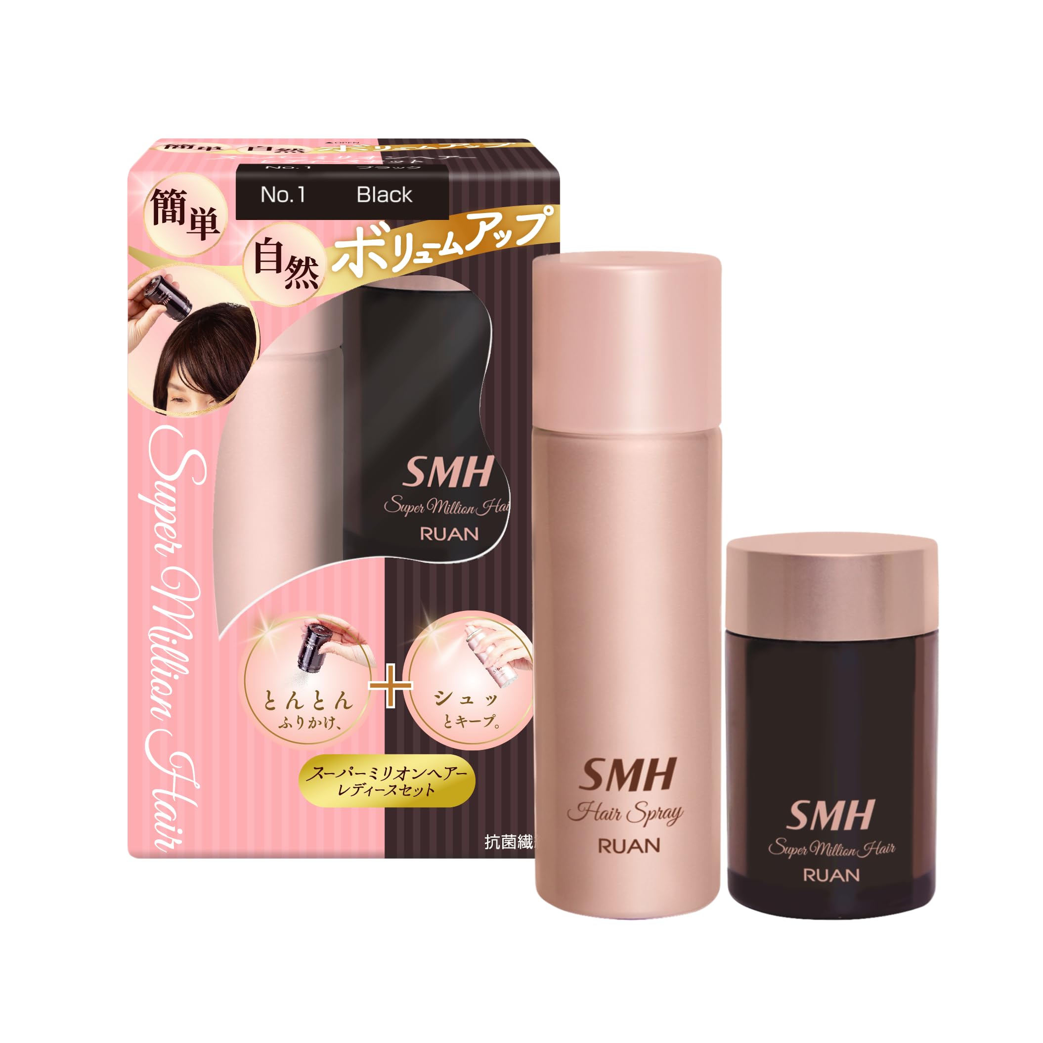 Amazon | スーパーミリオンヘアー レディースセット ブラック No.1