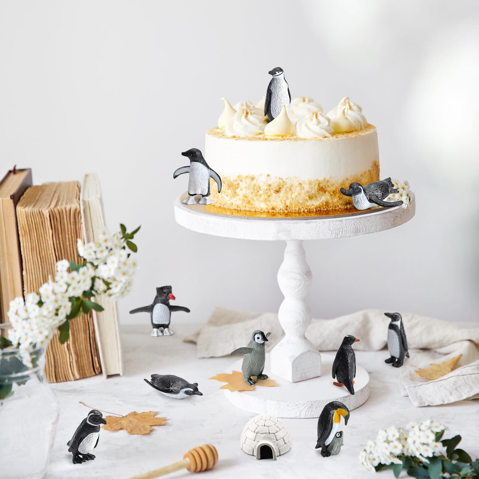 FLORMOON Lot De 7 Figurines De Pingouin Réalistes En Forme Danimal Jouet Educatif Pour Noel Anniversaire Recompenses C Amz B07sb