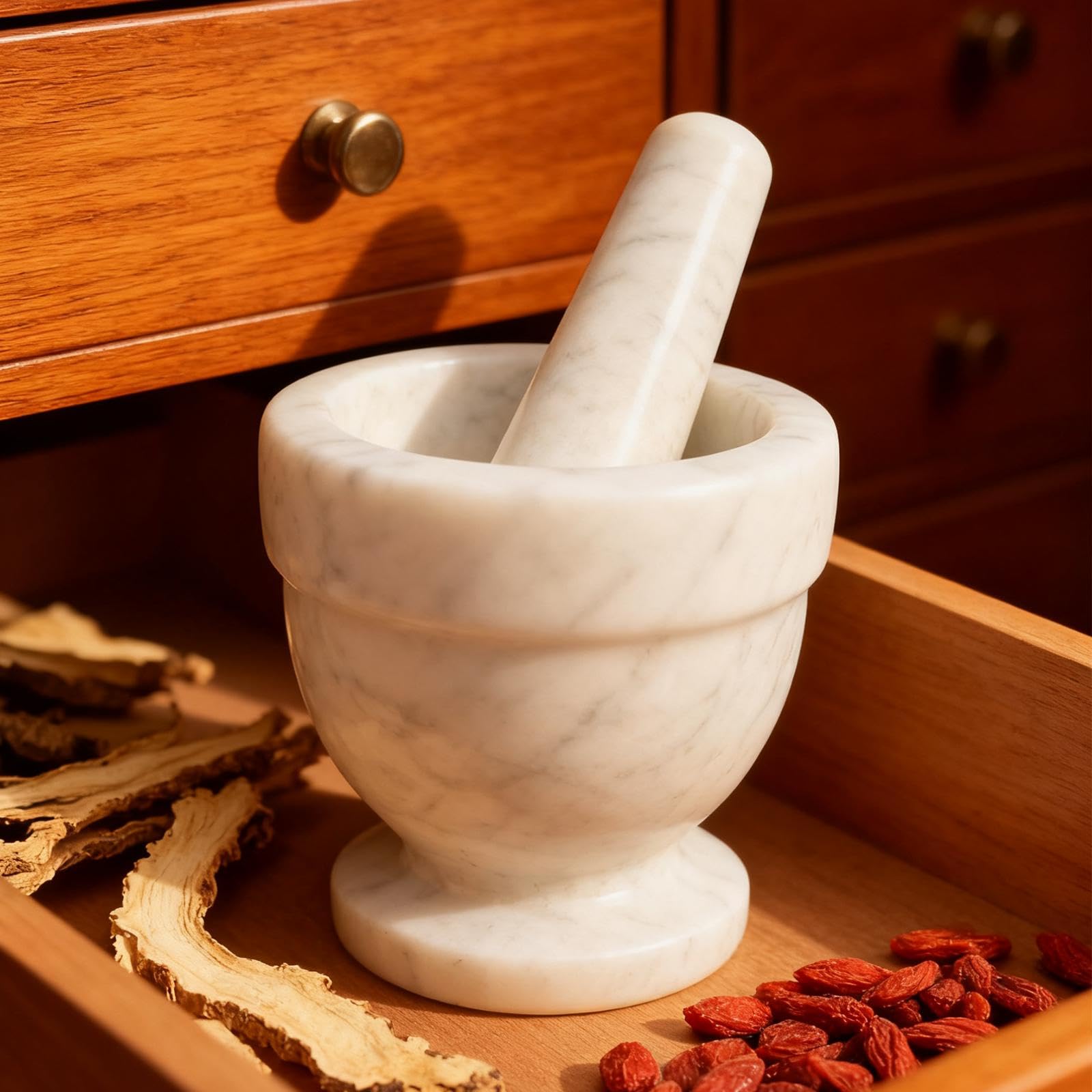 Sharplace und Stößel-Set, manuelle Knoblauchpresse, Wiederverwendbare Knoblauch-Mahlschüssel, zum Mahlen von Gewürzen zum Würzen, Kochen, Küche, Zuhause