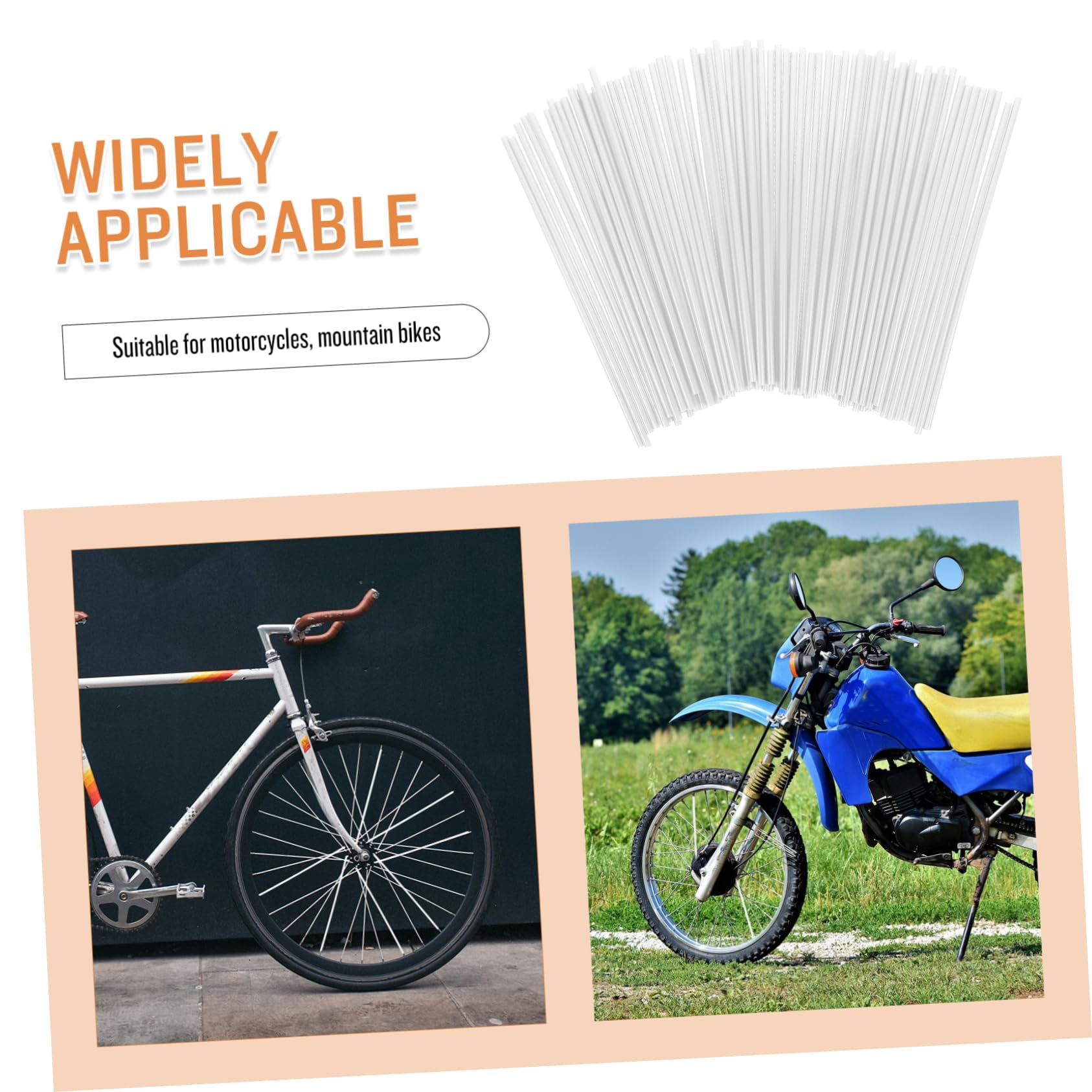 BESPORTBLE 72pcs Rim for Motorcycle and Portable Bike Strip Tape Decoration Easy Installation for Off-Road Vehicles and Dirt