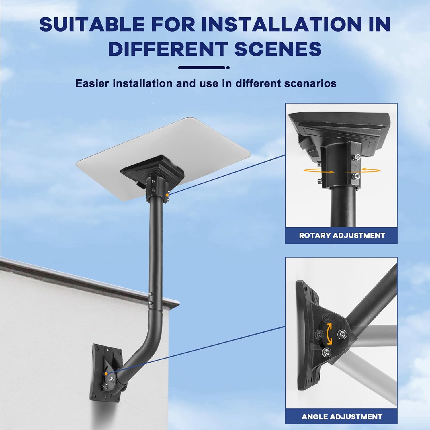 Starlink Gen 3 Mount - Heavy Duty Starlink Mounting Kit for Starlink V3 Weather-Resistant Easy to Install Perfect Fit for Home Roof Installation Ideal for Remote Areas Farms and Construction Sites